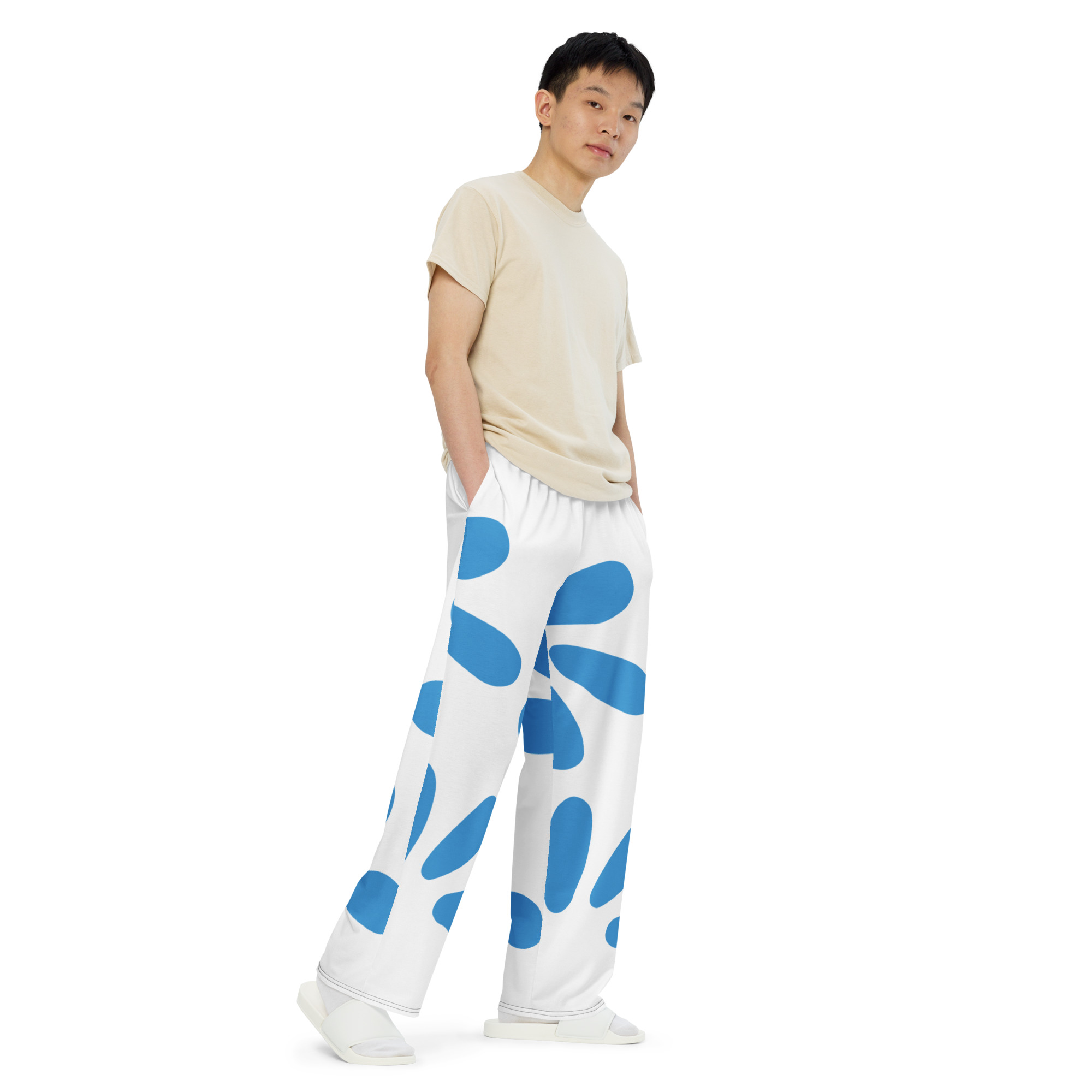 All-over print unisex wide-leg pants