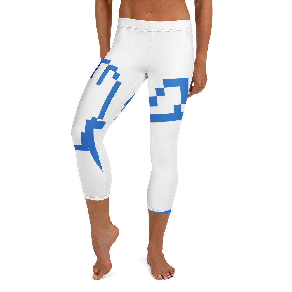Pixel Cursor Print Capri Leggings