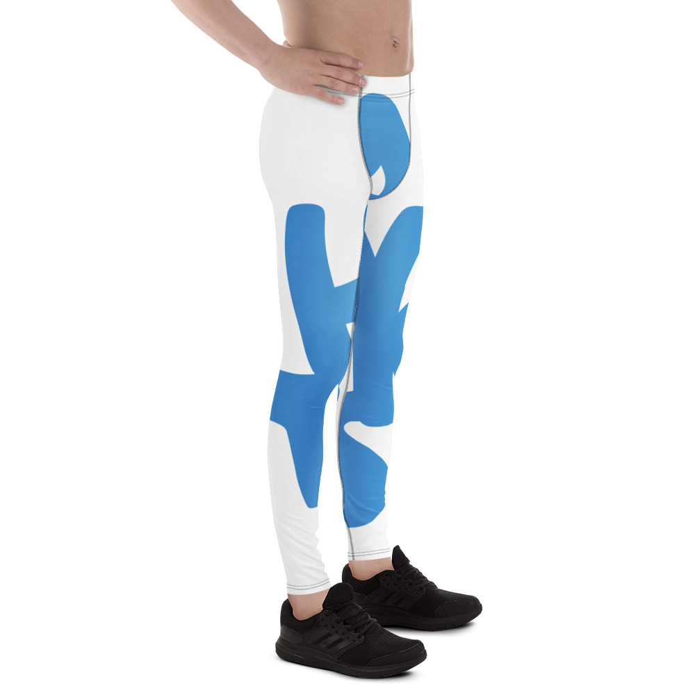 Men’s Athletic Leggings with “Thanks” Print