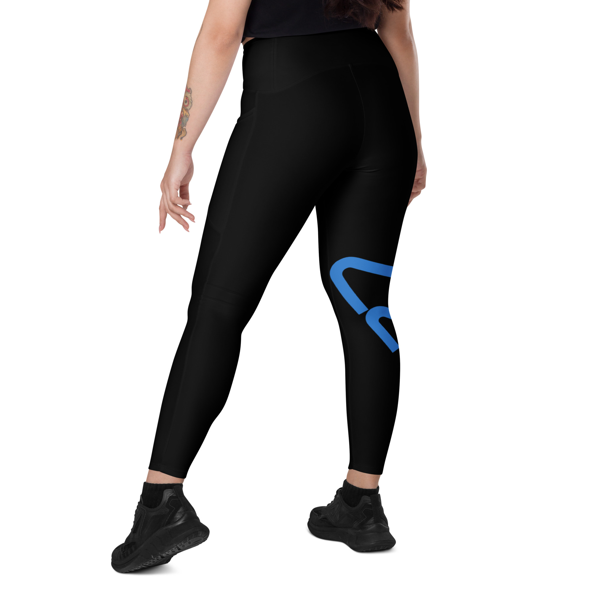Crossover leggings with pockets
