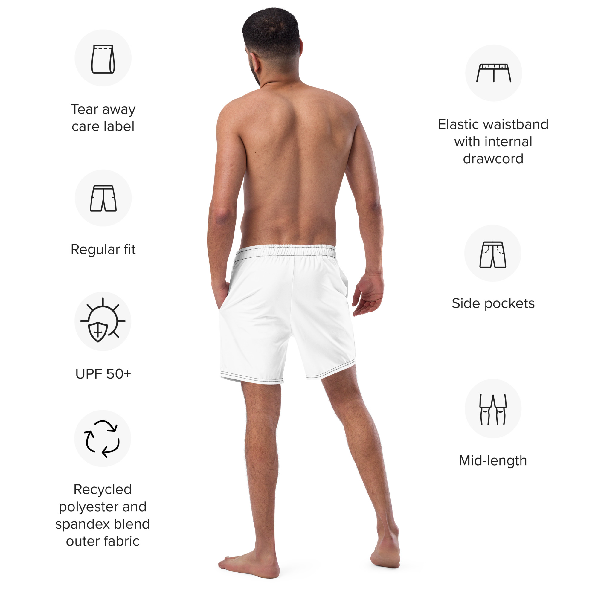 Men’s Recycled Digital Wave Swim Trunks