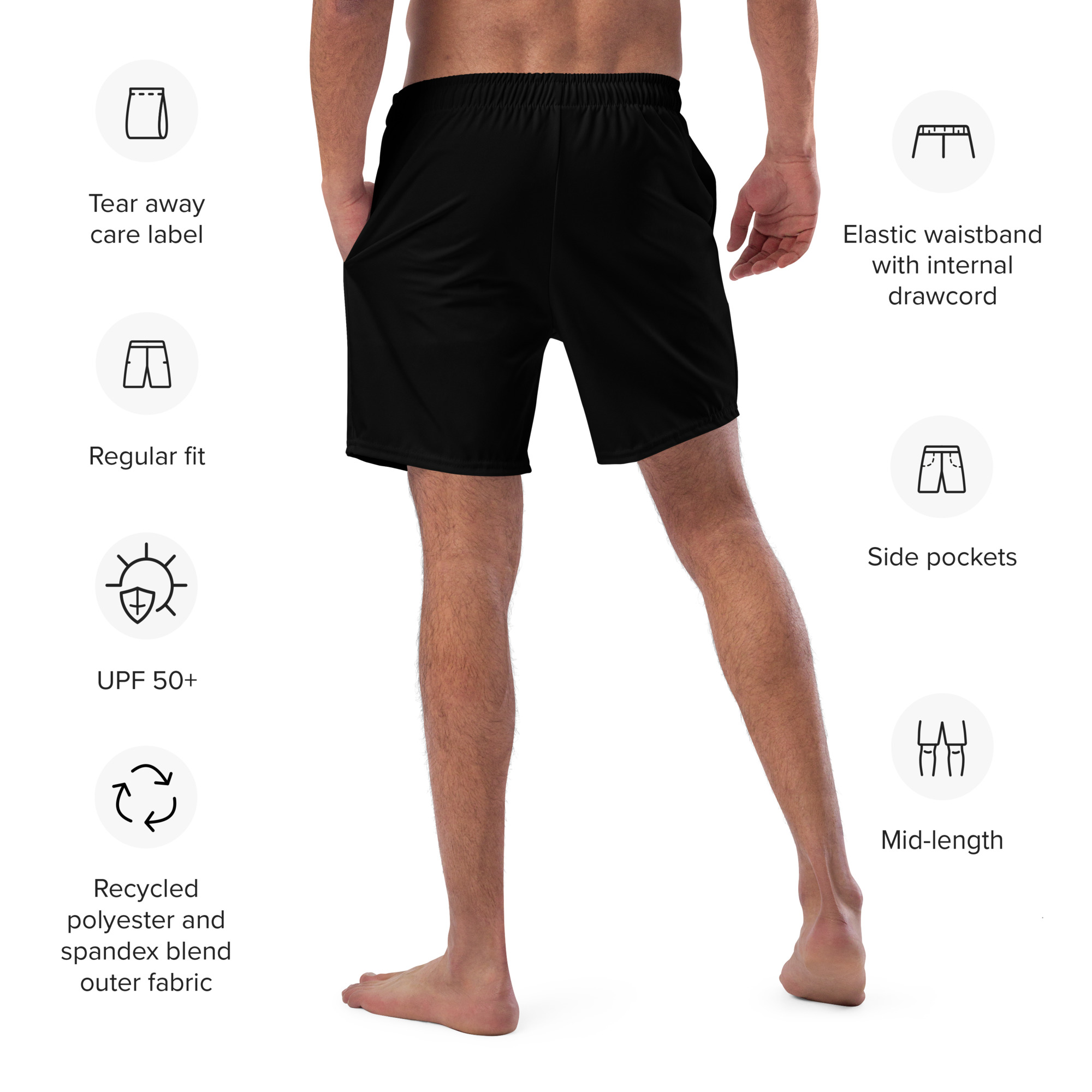 Recycled Swim Trunks for Men "Another one"