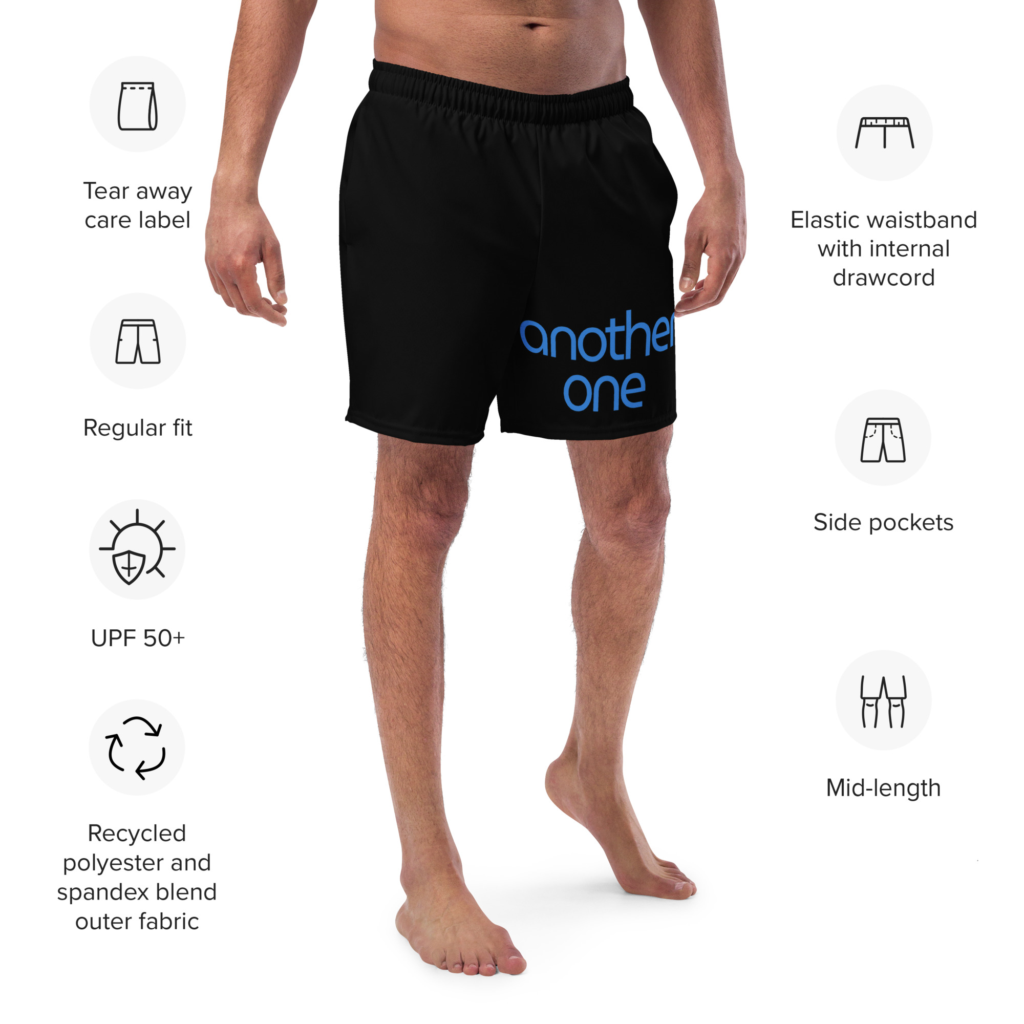 Recycled Swim Trunks for Men "Another one"