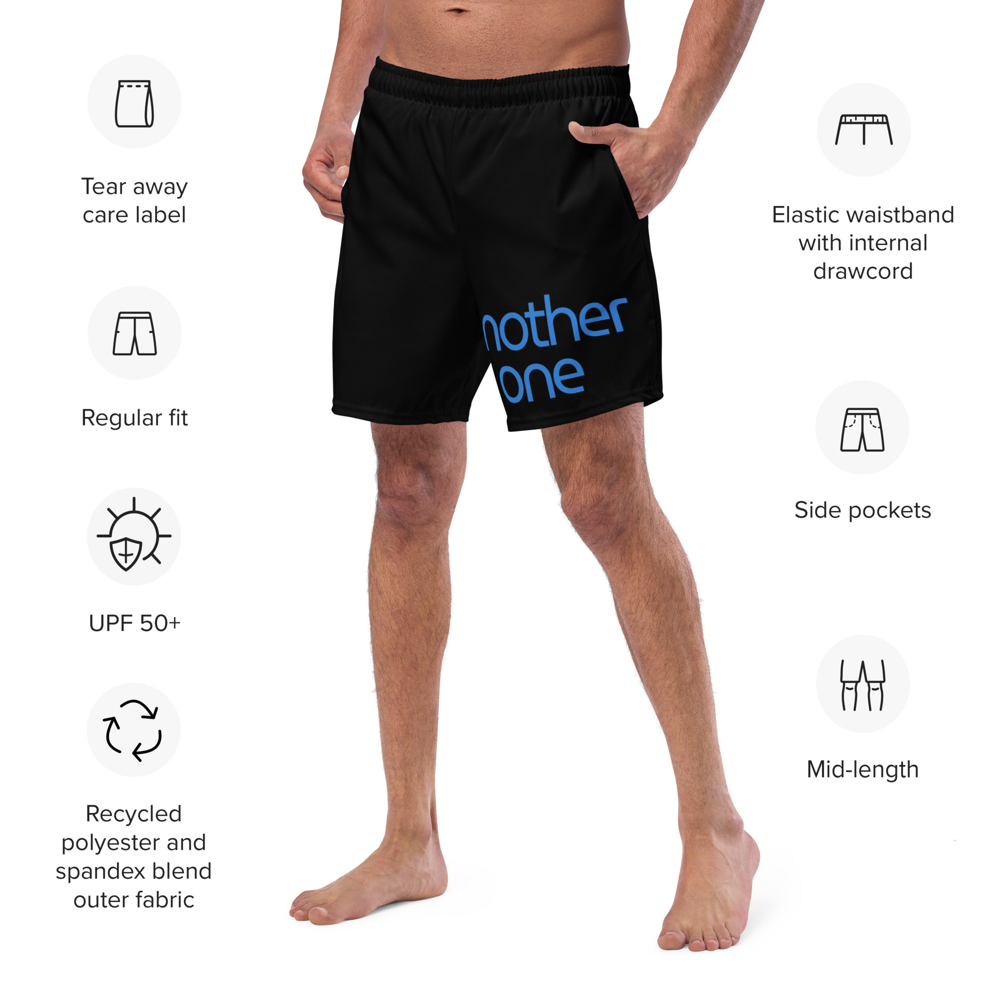 Recycled Swim Trunks for Men "Another one"