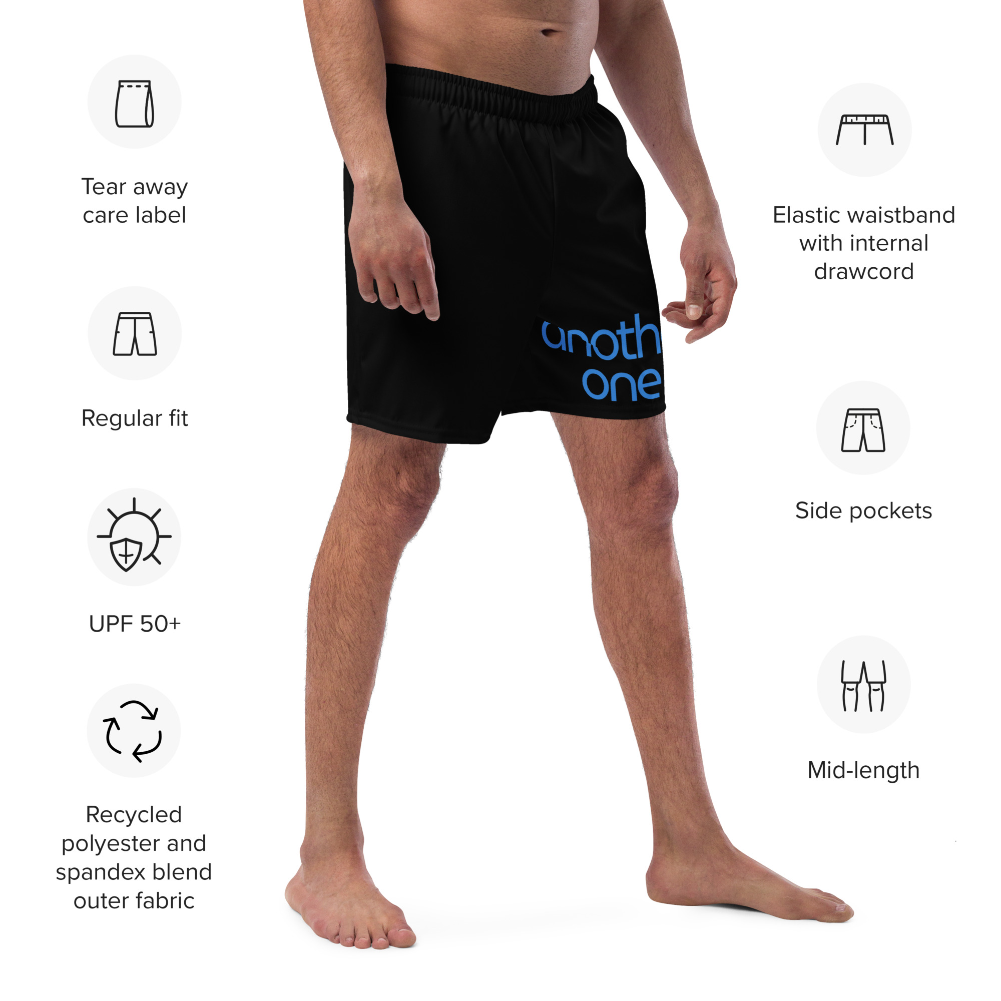 Recycled Swim Trunks for Men "Another one"