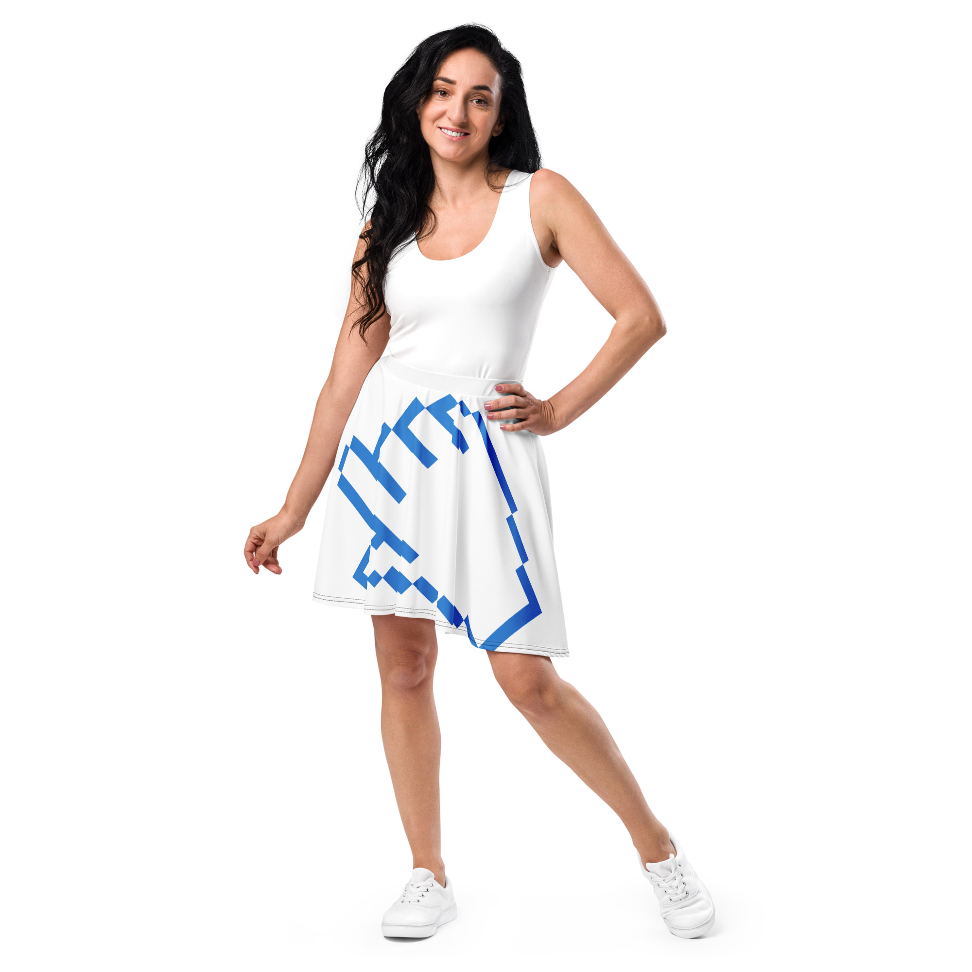 Pixel Click Skater Skirt