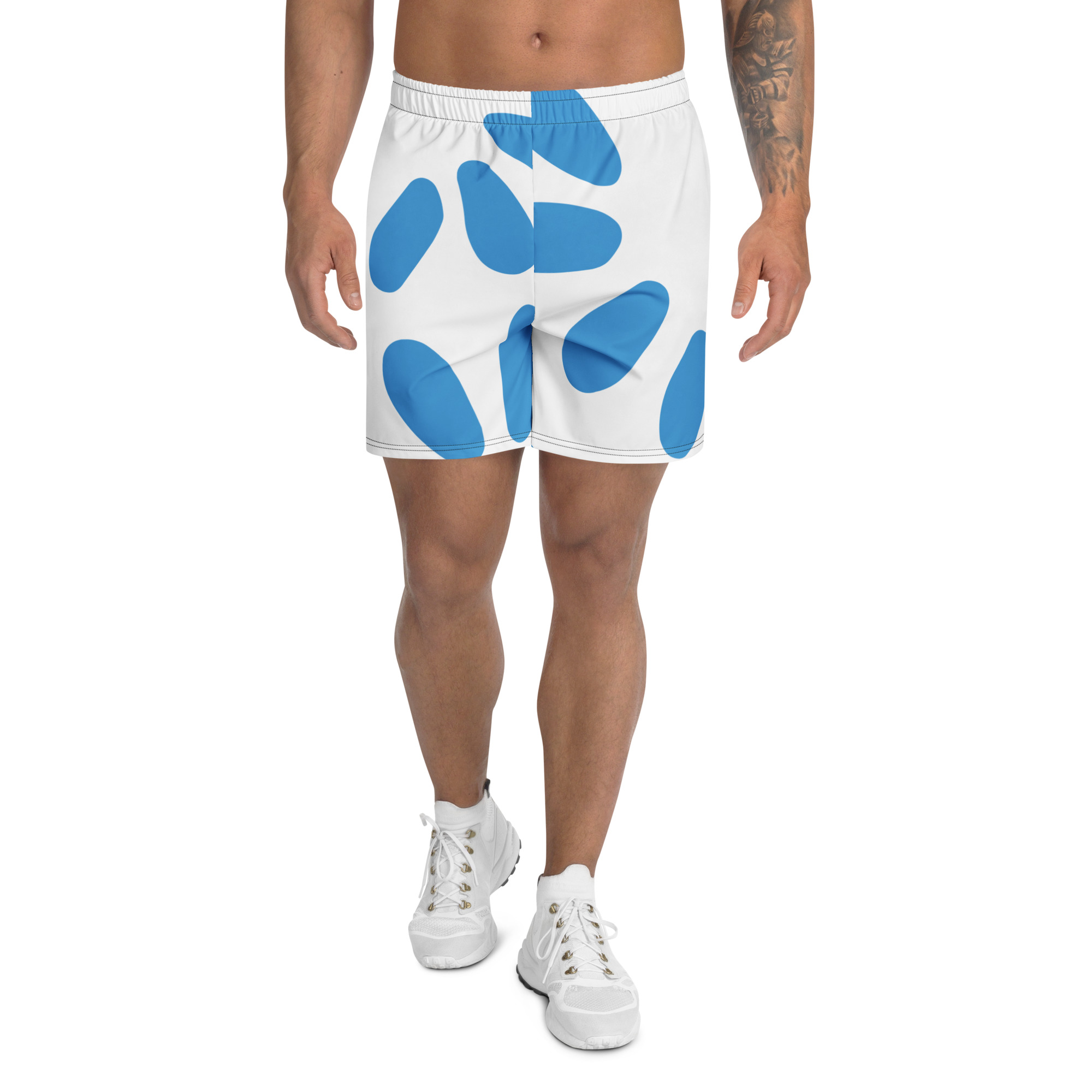 Men’s All-Over Petal Print Athletic Long Shorts