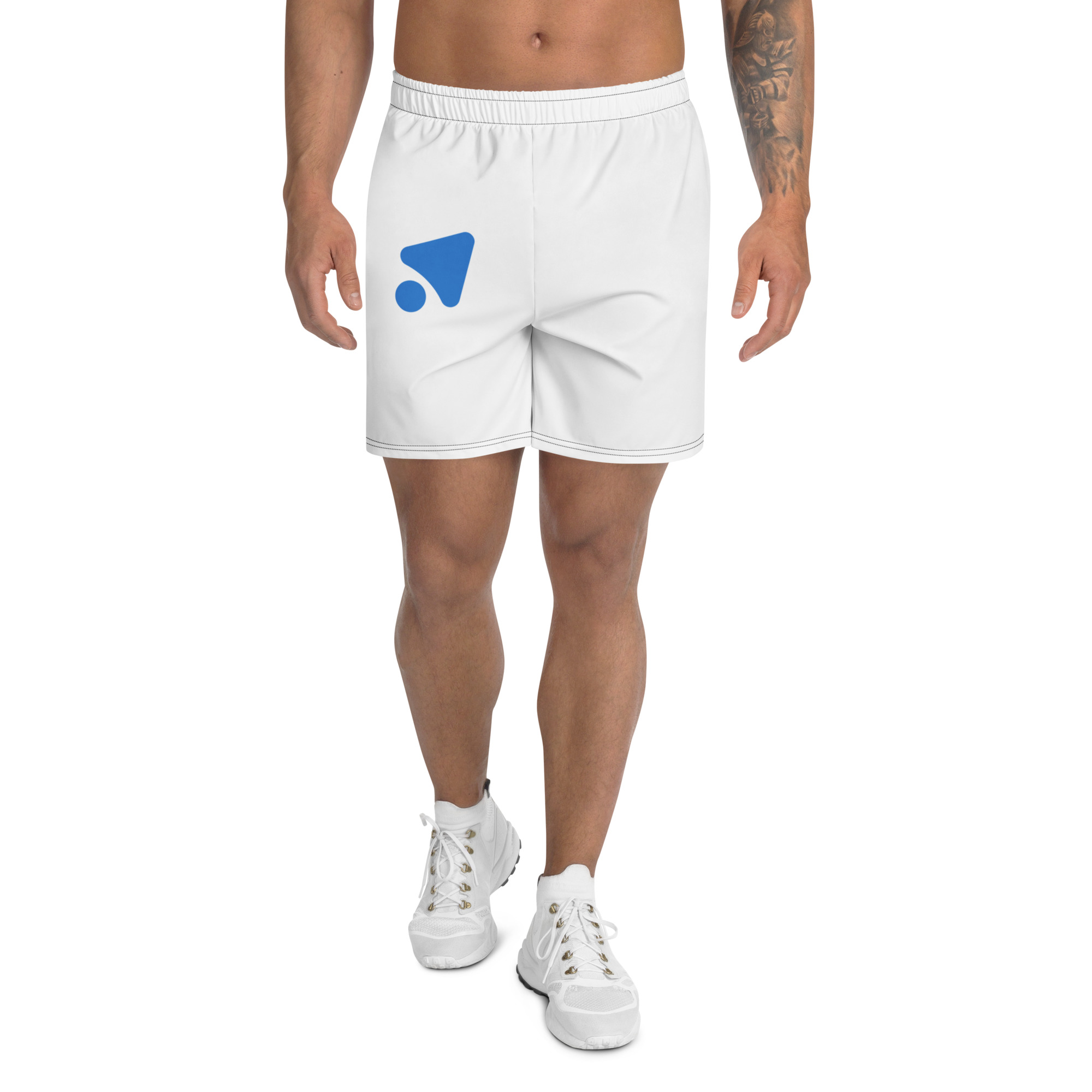 Full-print athletic long shorts