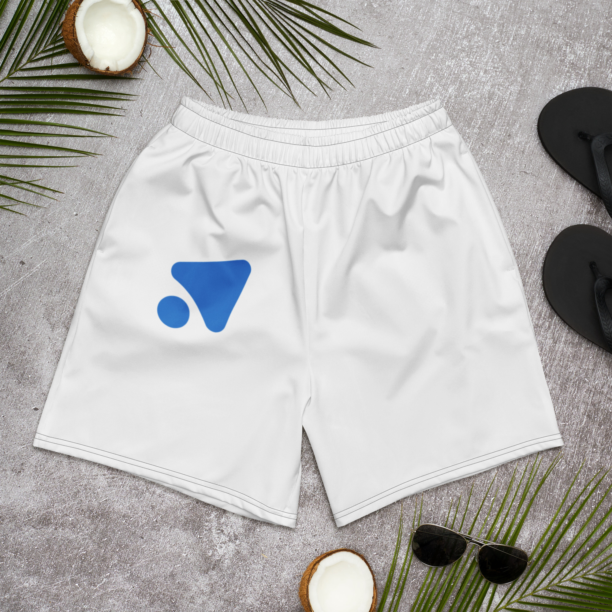Full-print athletic long shorts