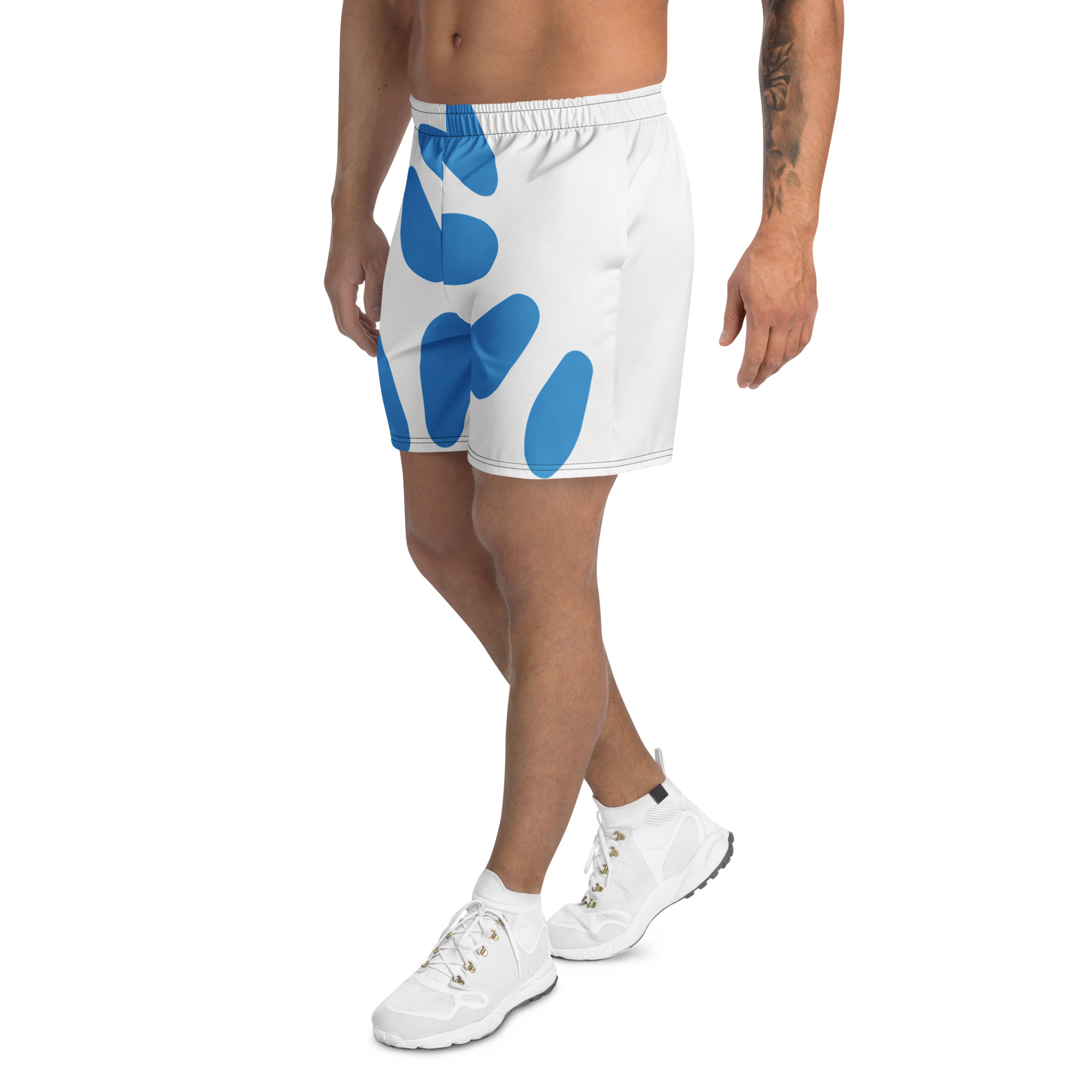 Men’s All-Over Petal Print Athletic Long Shorts