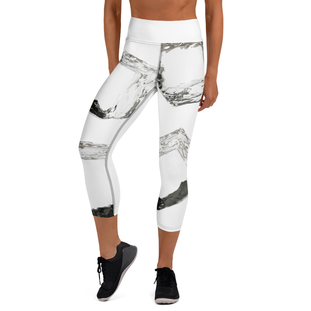 Ice Cube Print Yoga Capri Leggings