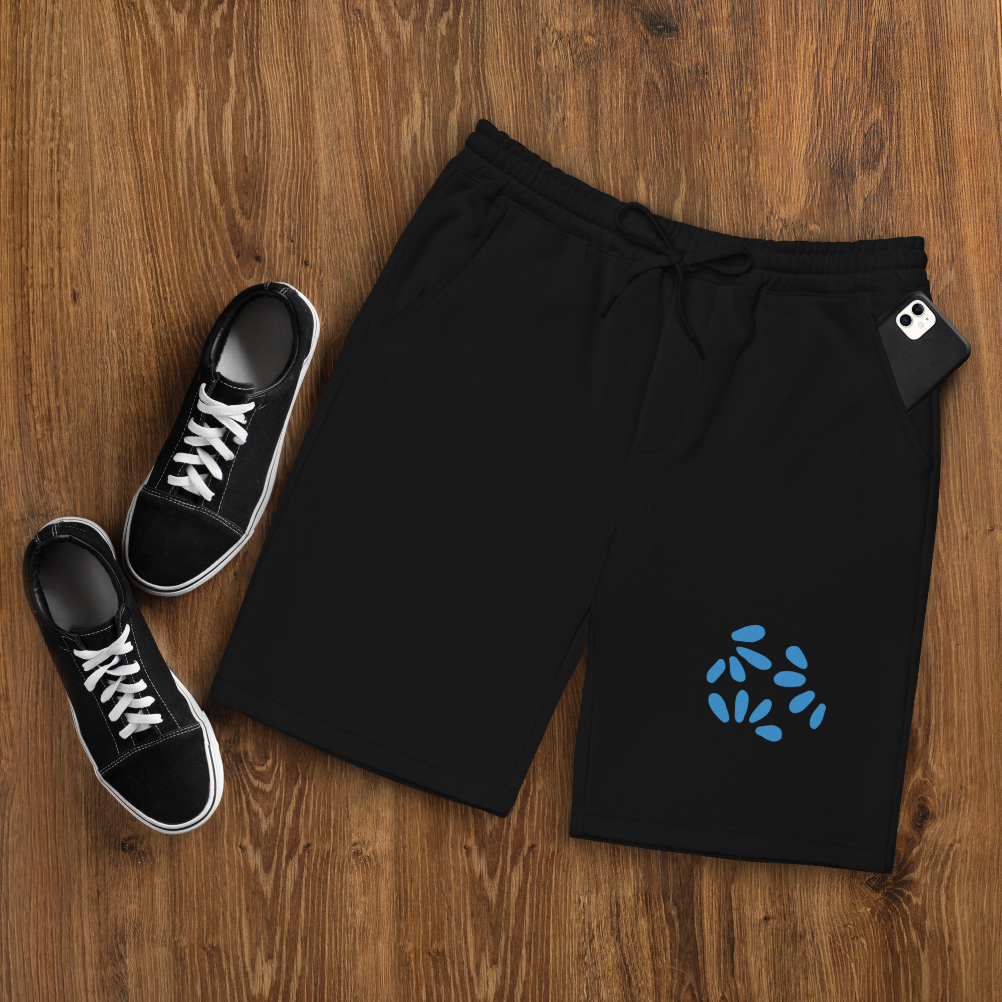 Fleece athletic shorts for men