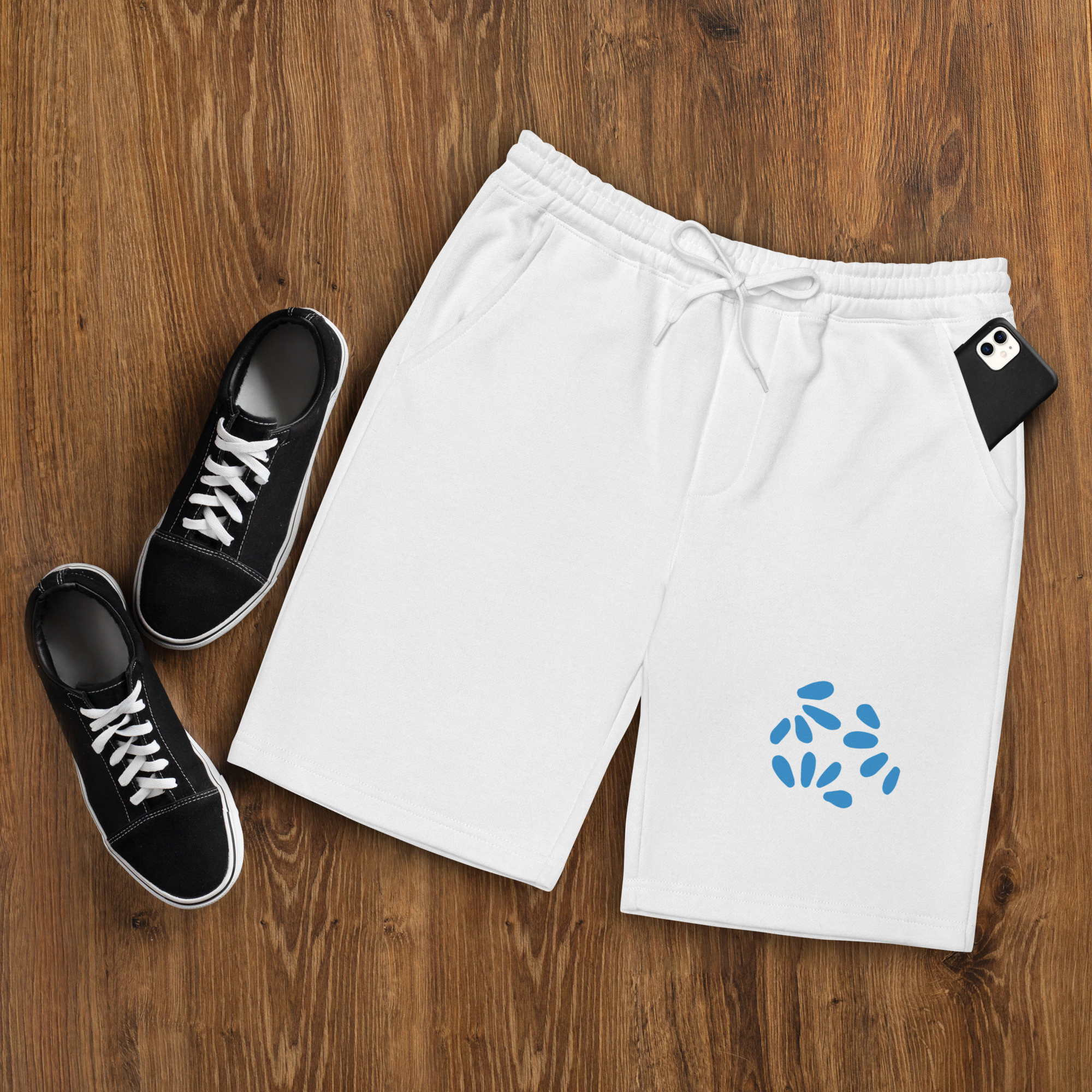 Fleece athletic shorts for men