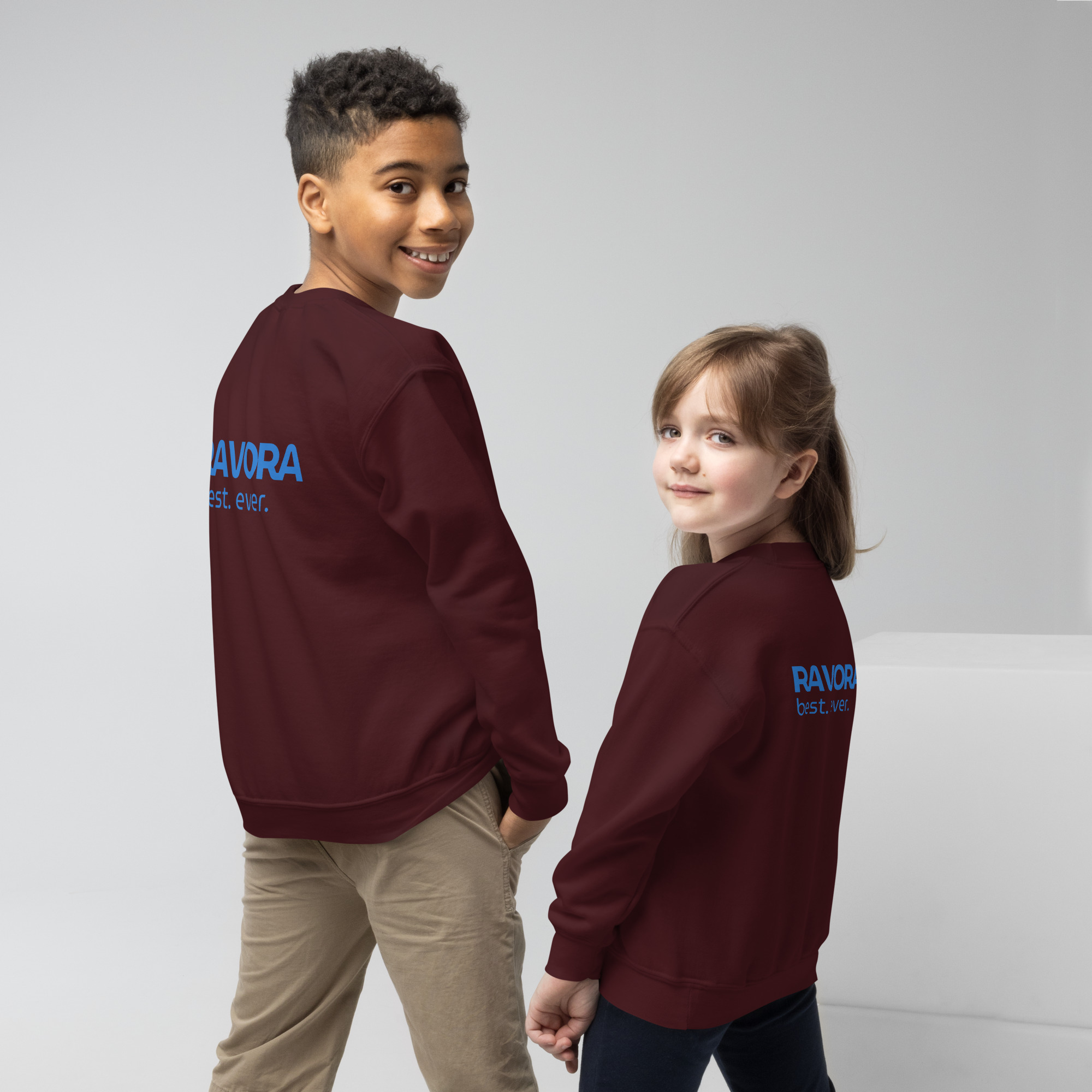Youth Blue Scribble Crewneck Sweatshirt
