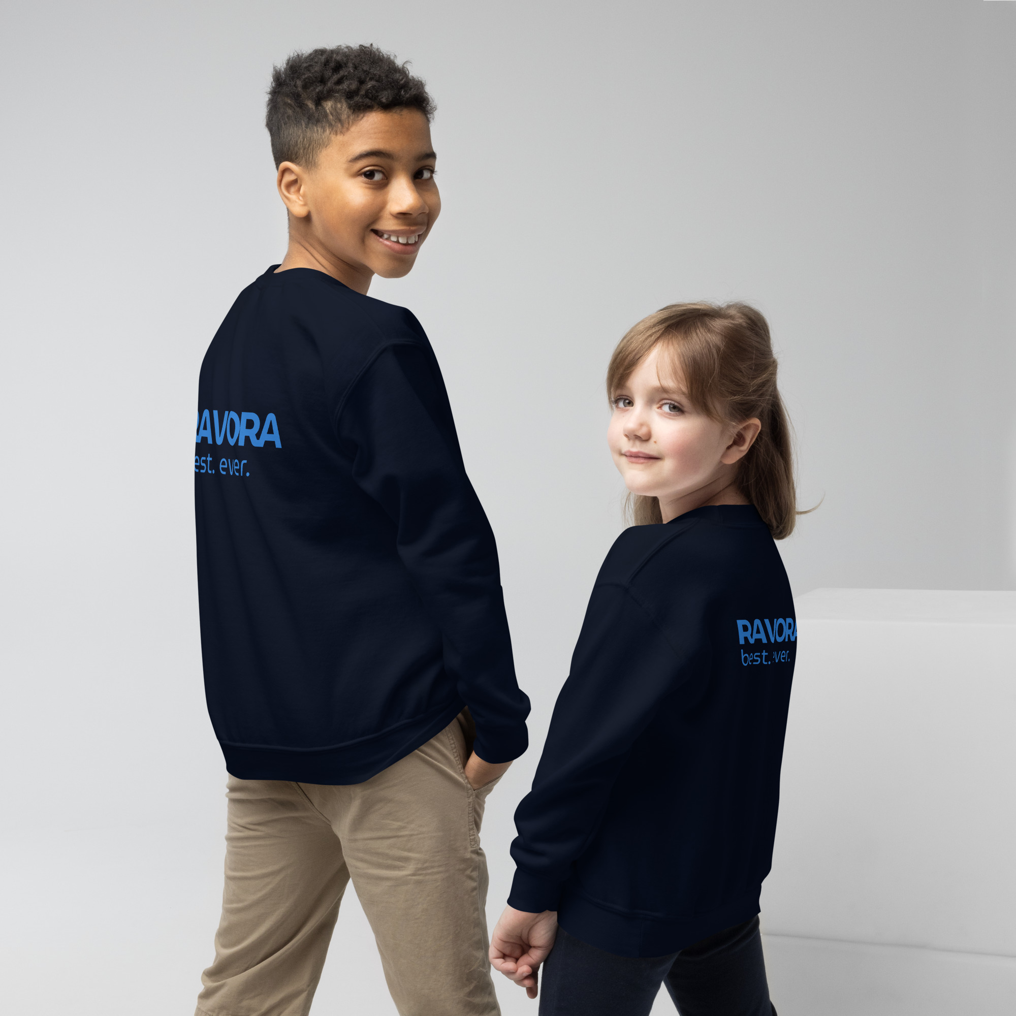 Youth Blue Scribble Crewneck Sweatshirt