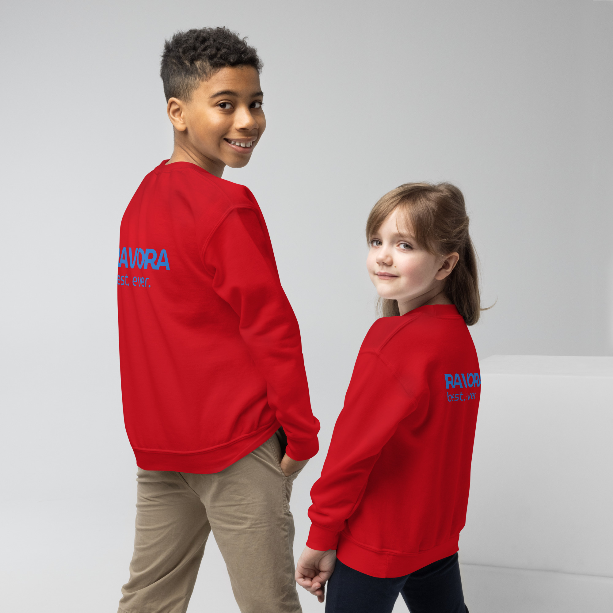 Youth Blue Scribble Crewneck Sweatshirt