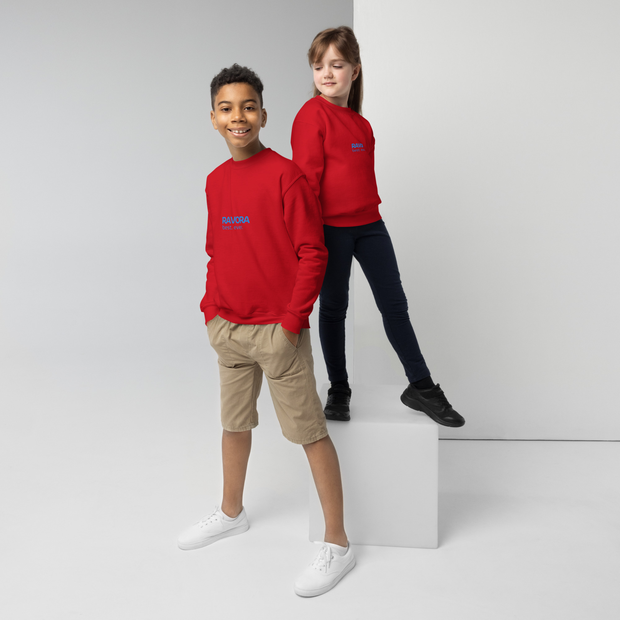 Youth RAVORA Crewneck Logo Sweatshirt