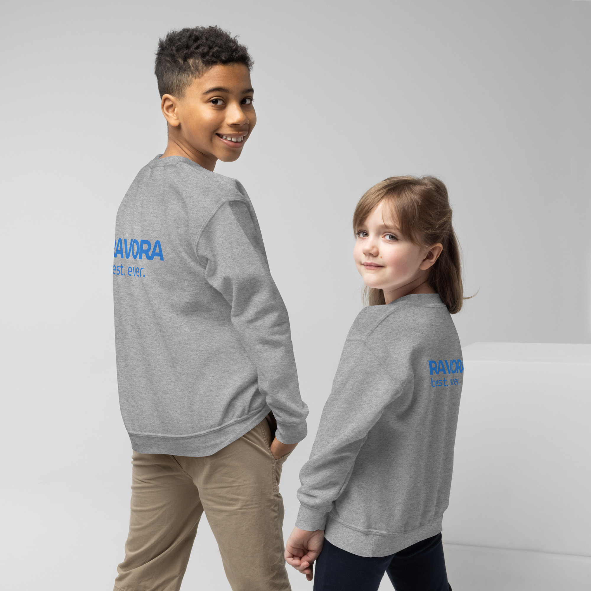 Youth Blue Scribble Crewneck Sweatshirt