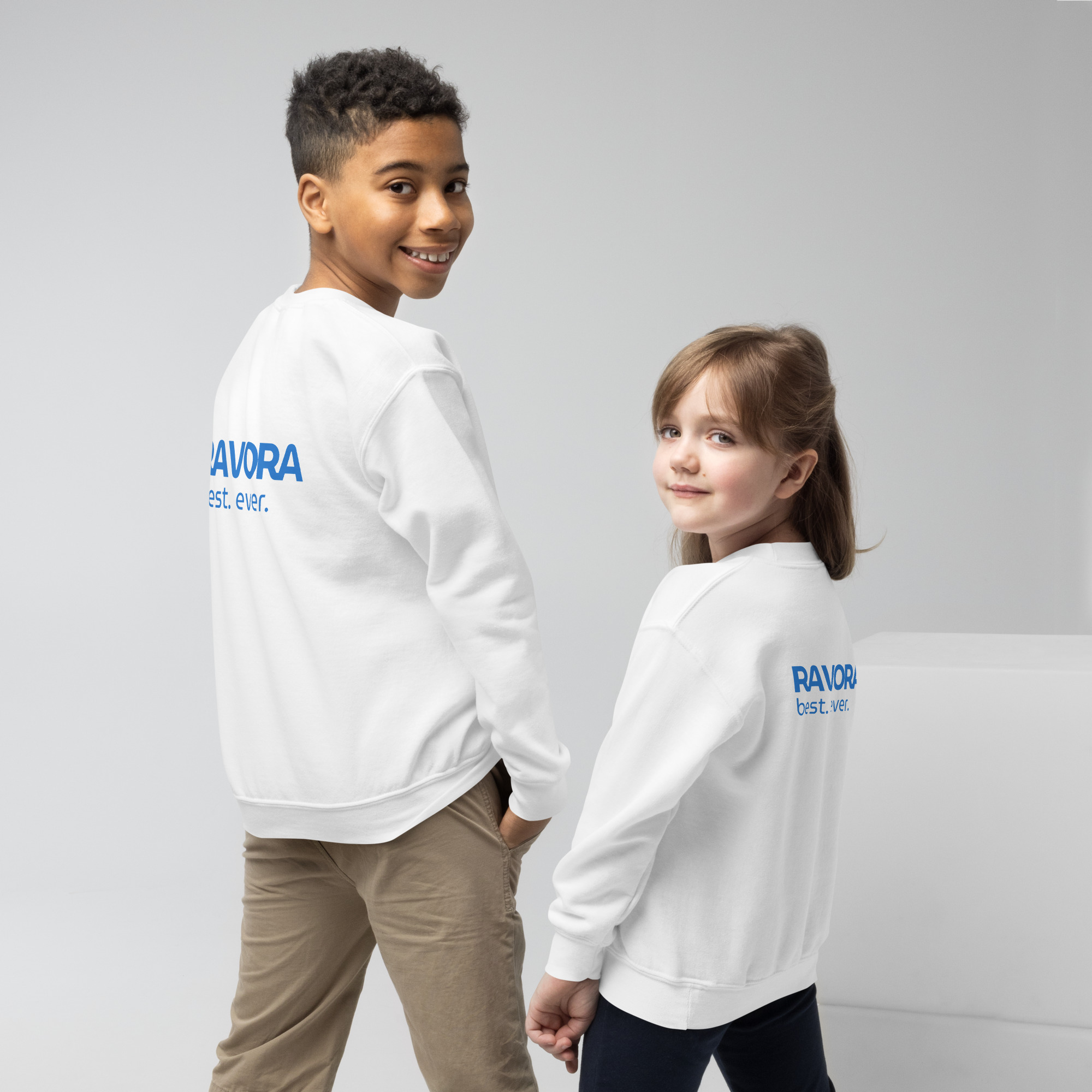 Youth Blue Scribble Crewneck Sweatshirt