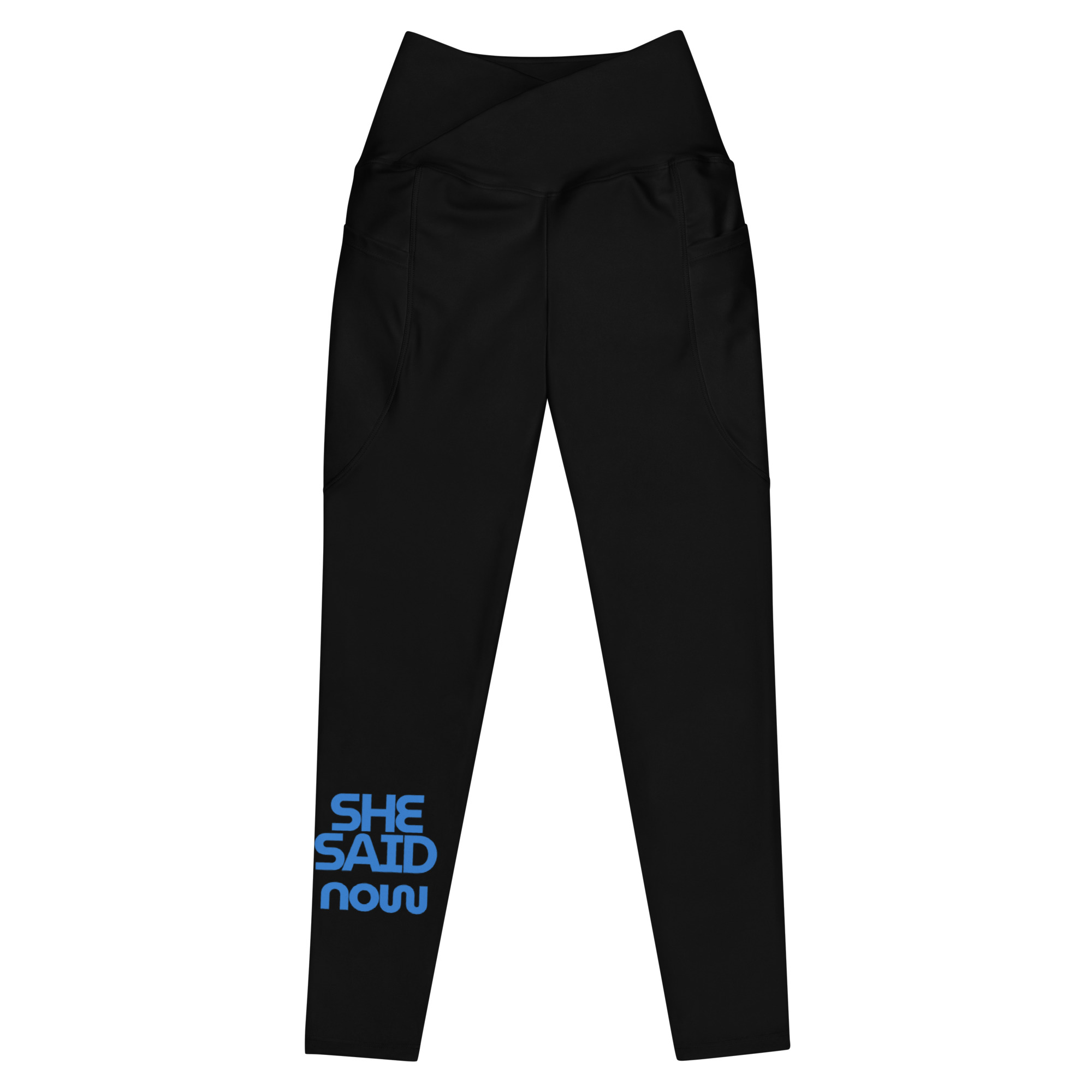 Cross-Waist Pocket Statement Leggings