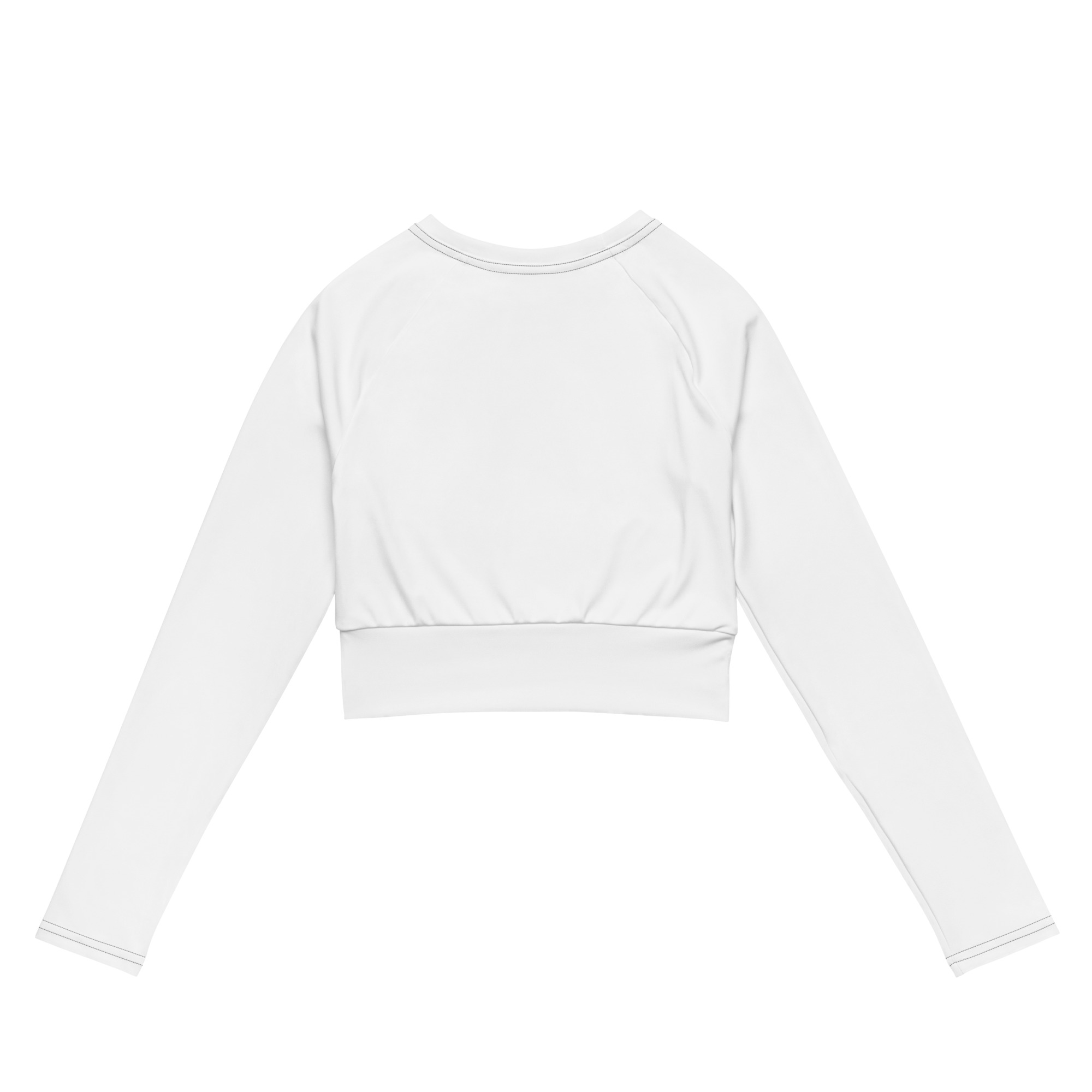 “She Said Now” Recycled long-sleeve crop top