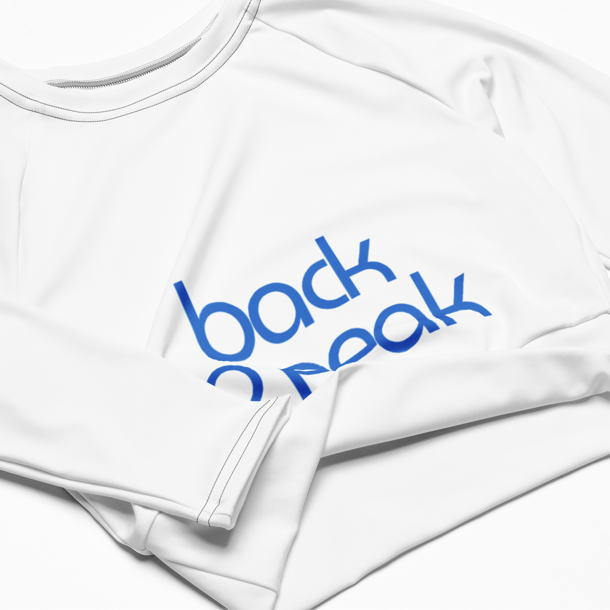 Ladies' sustainable cropped long-sleeve tee