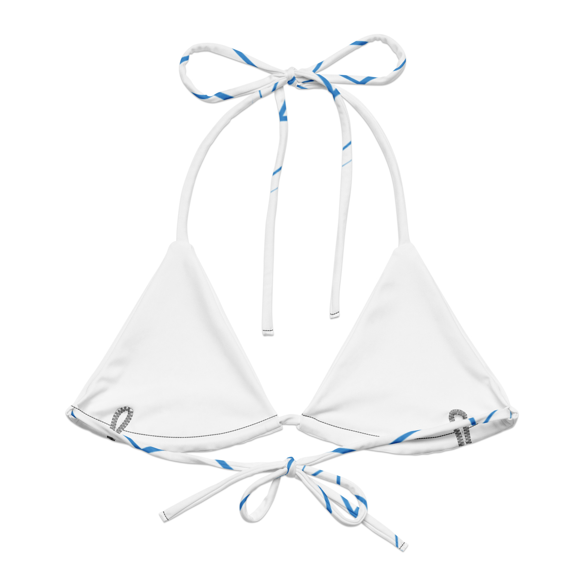 Digital Mesh String Swim Top