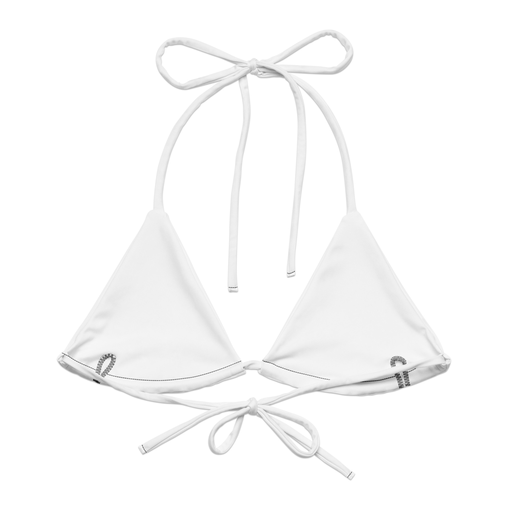 Bold Phrase String Swim Top