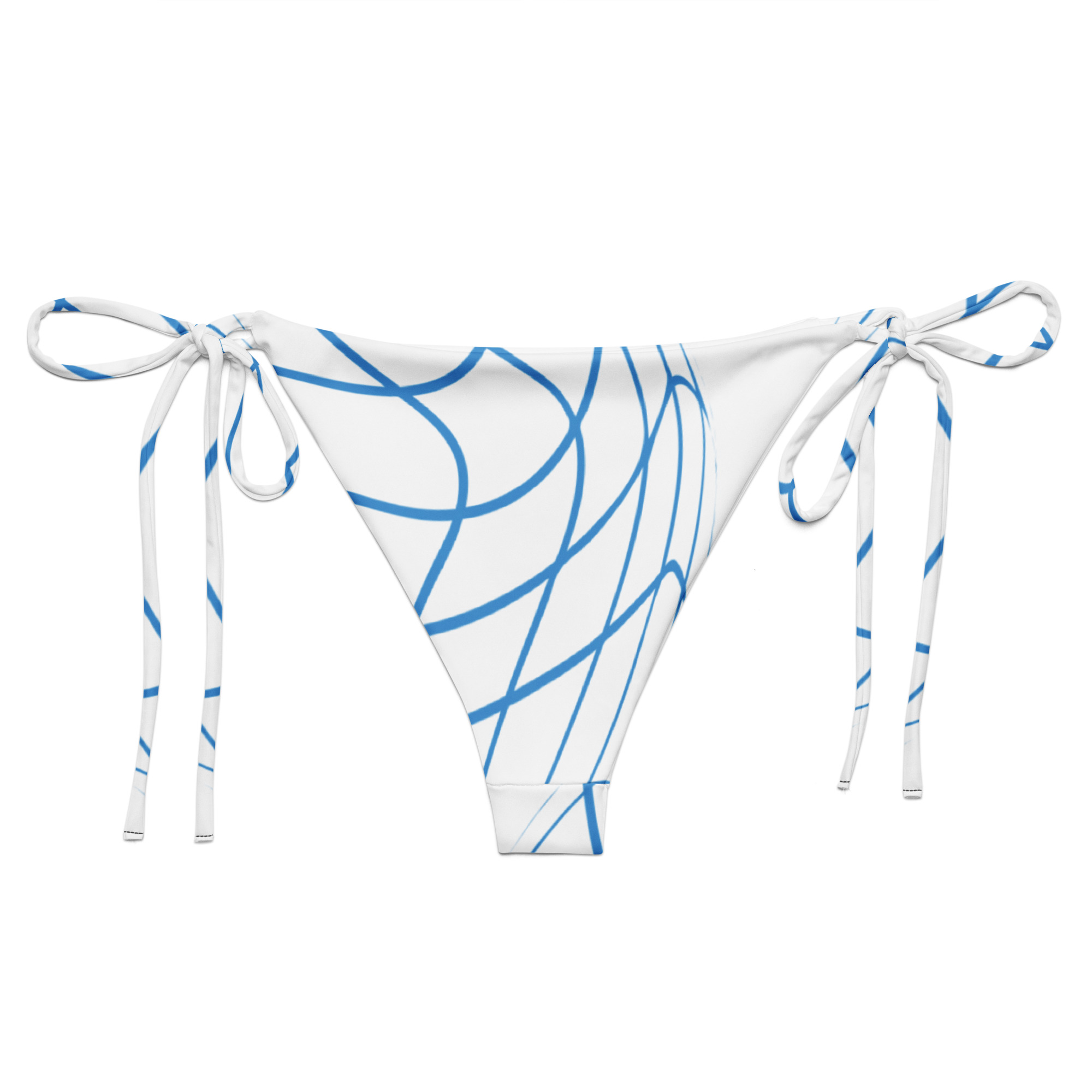 Wireframe Print String Bikini Bottom