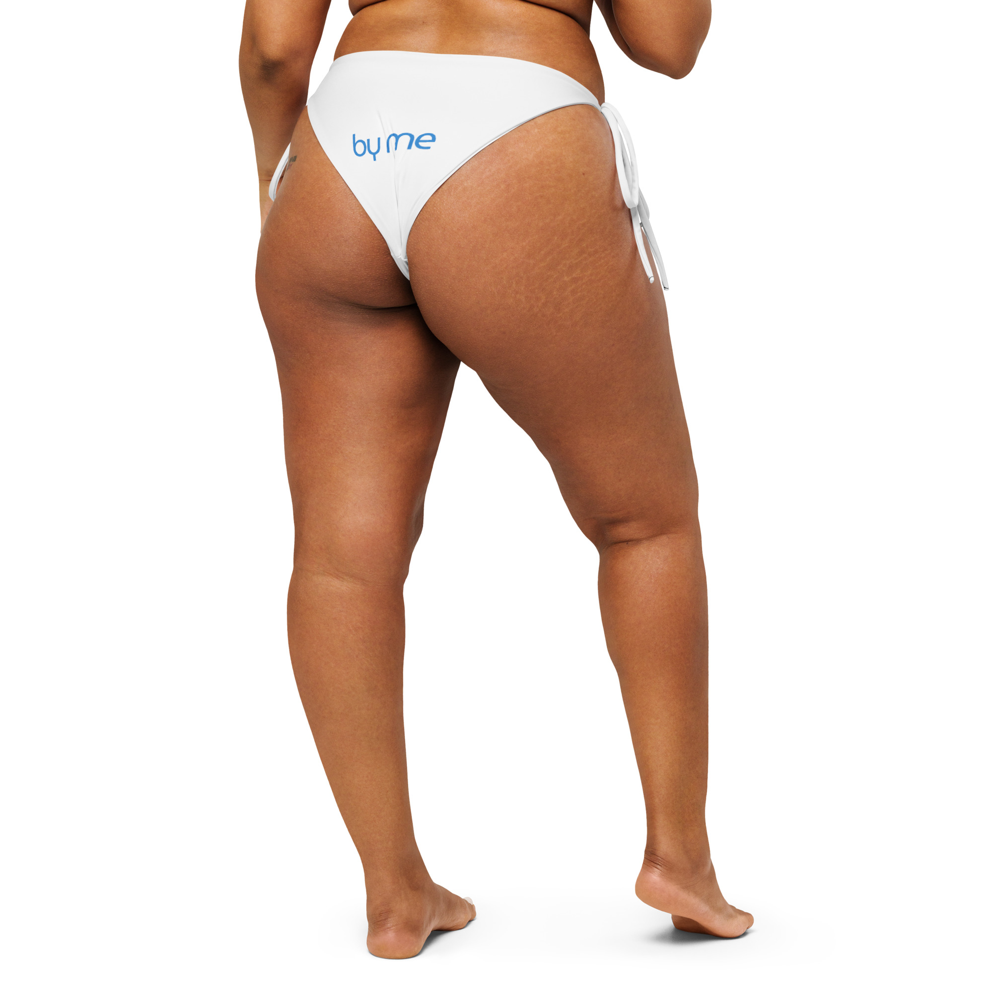 Printed recycled string bikini bottom