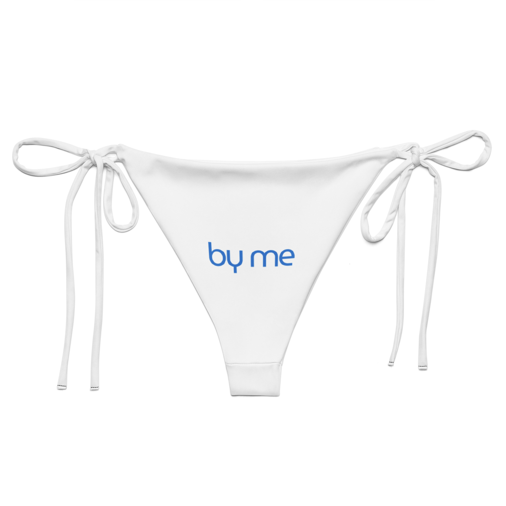 Printed recycled string bikini bottom