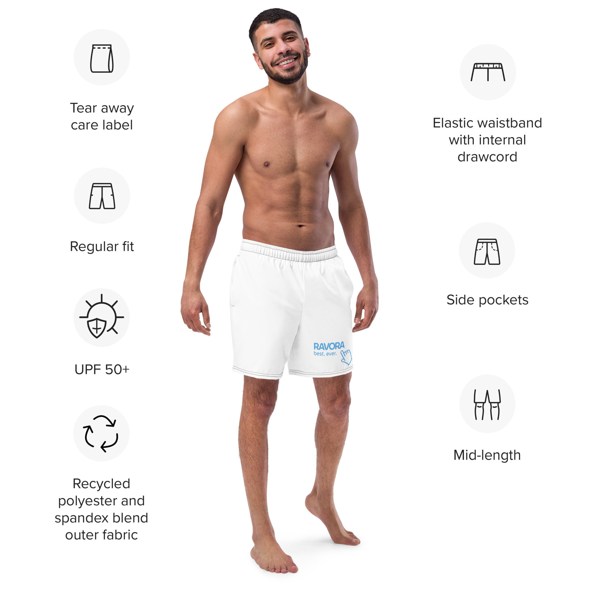 Eco-friendly swim trunks