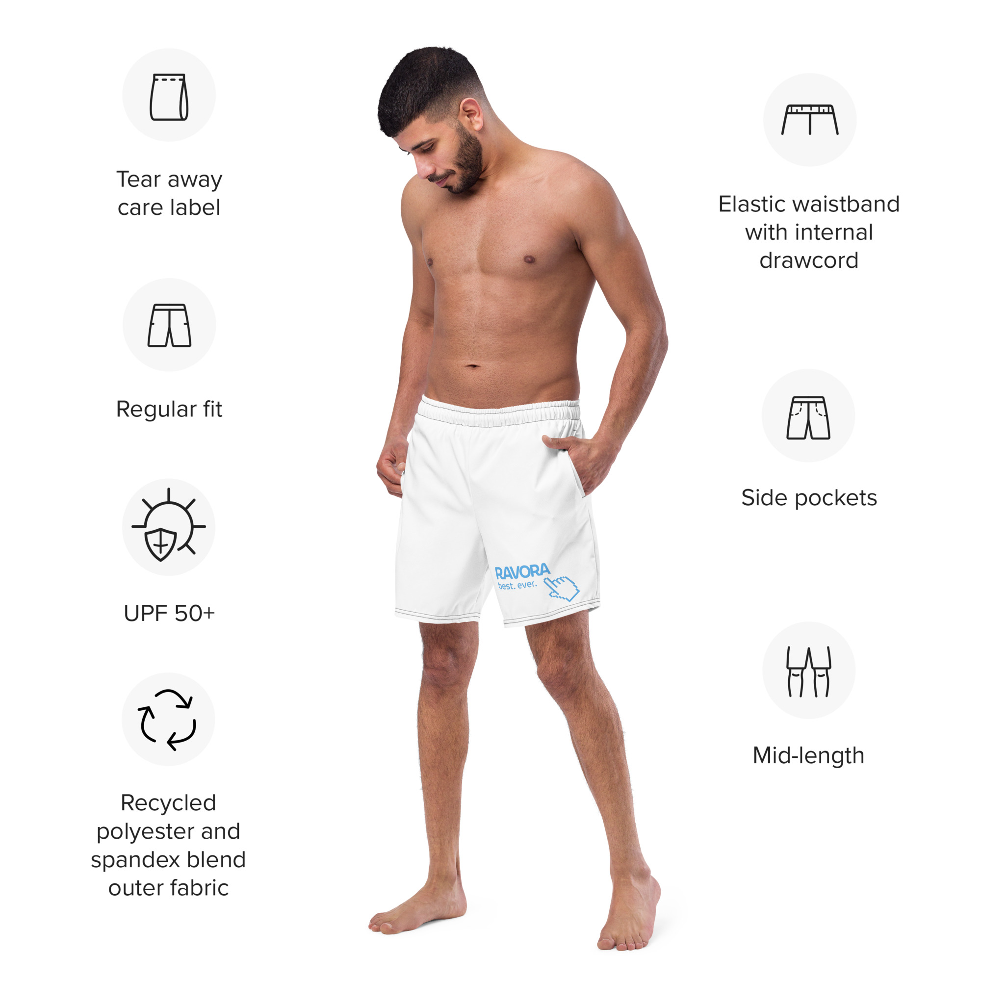 Eco-friendly swim trunks