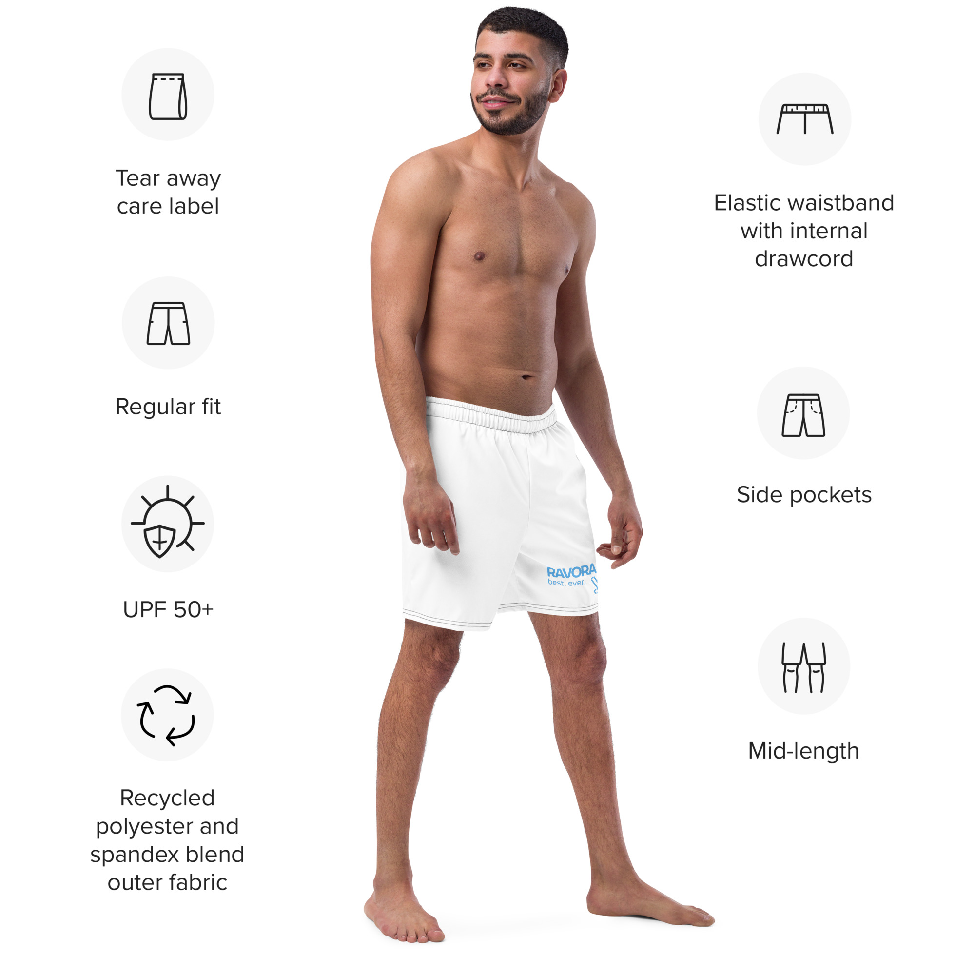 Eco-friendly swim trunks