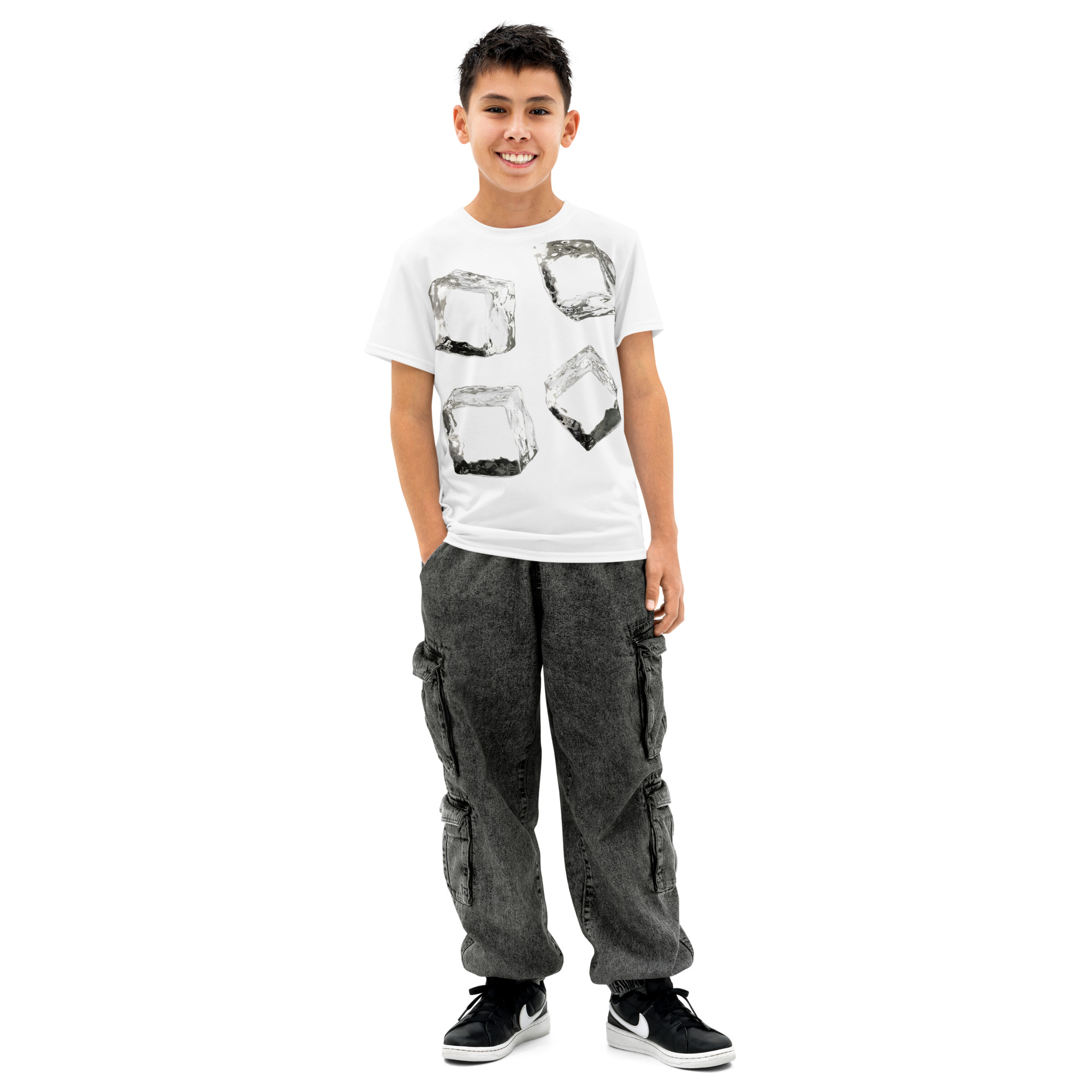 Breathable Cotton Youth Crew Neck T-Shirt for Daily Comfort