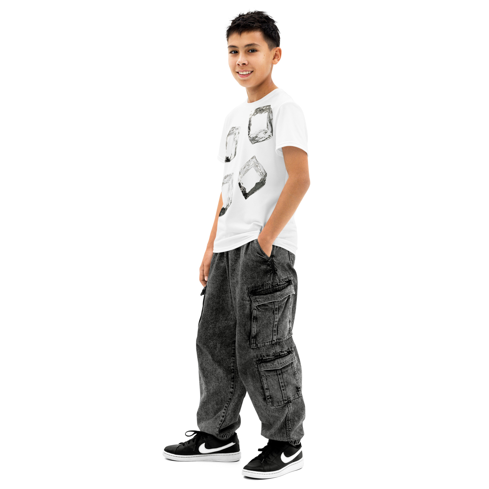 Breathable Cotton Youth Crew Neck T-Shirt for Daily Comfort