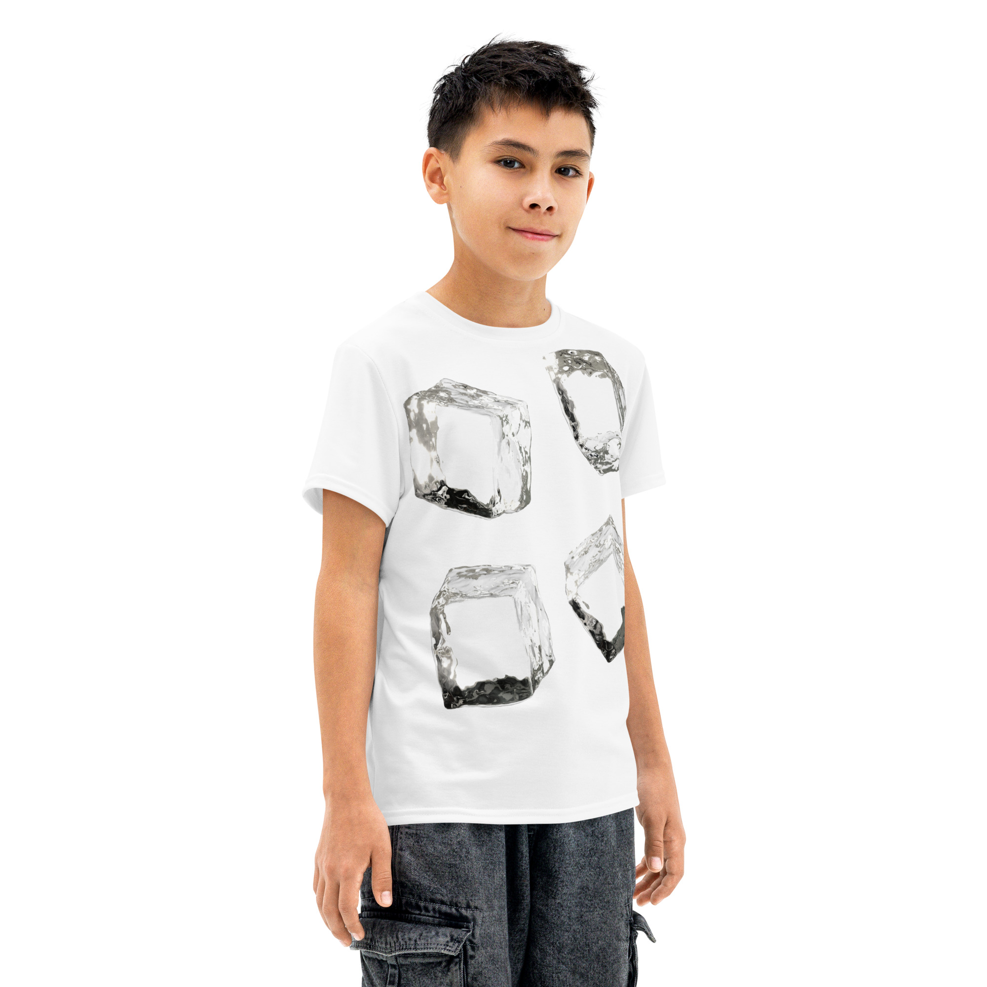 Breathable Cotton Youth Crew Neck T-Shirt for Daily Comfort