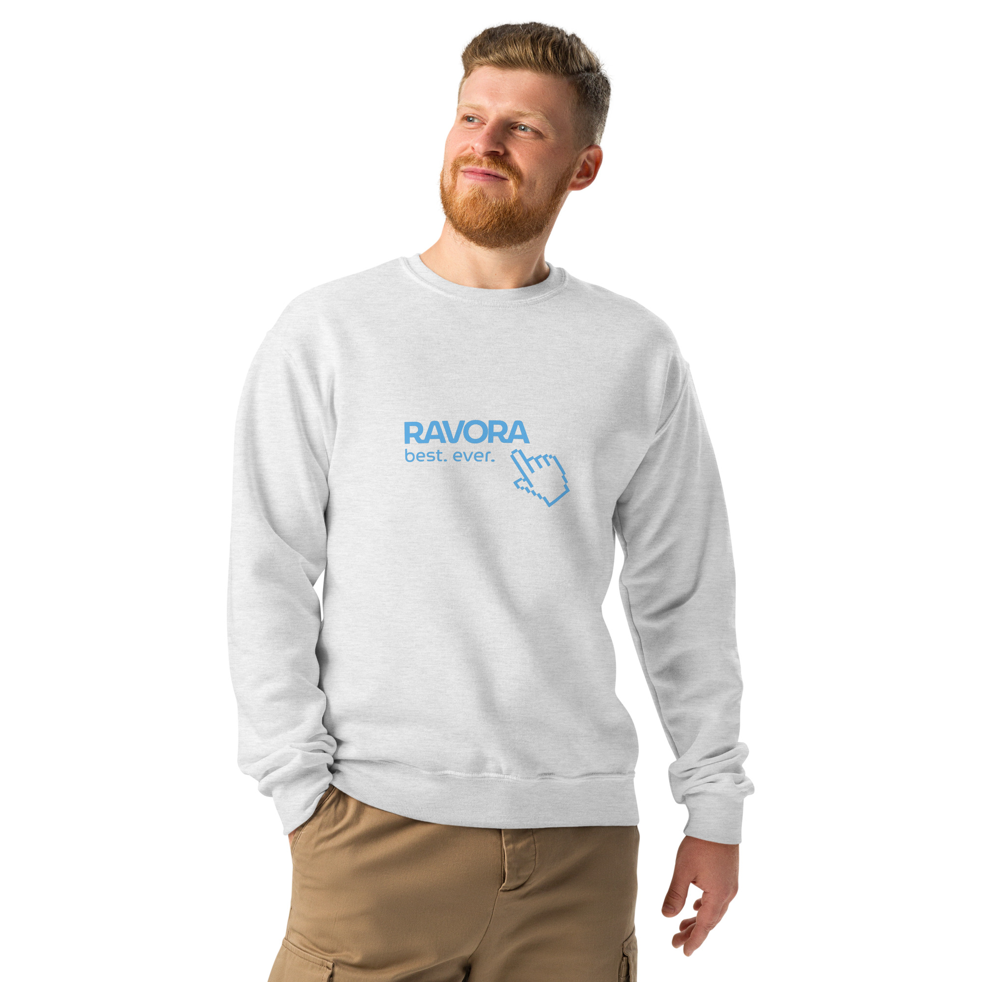 Crewneck pullover sweatshirt