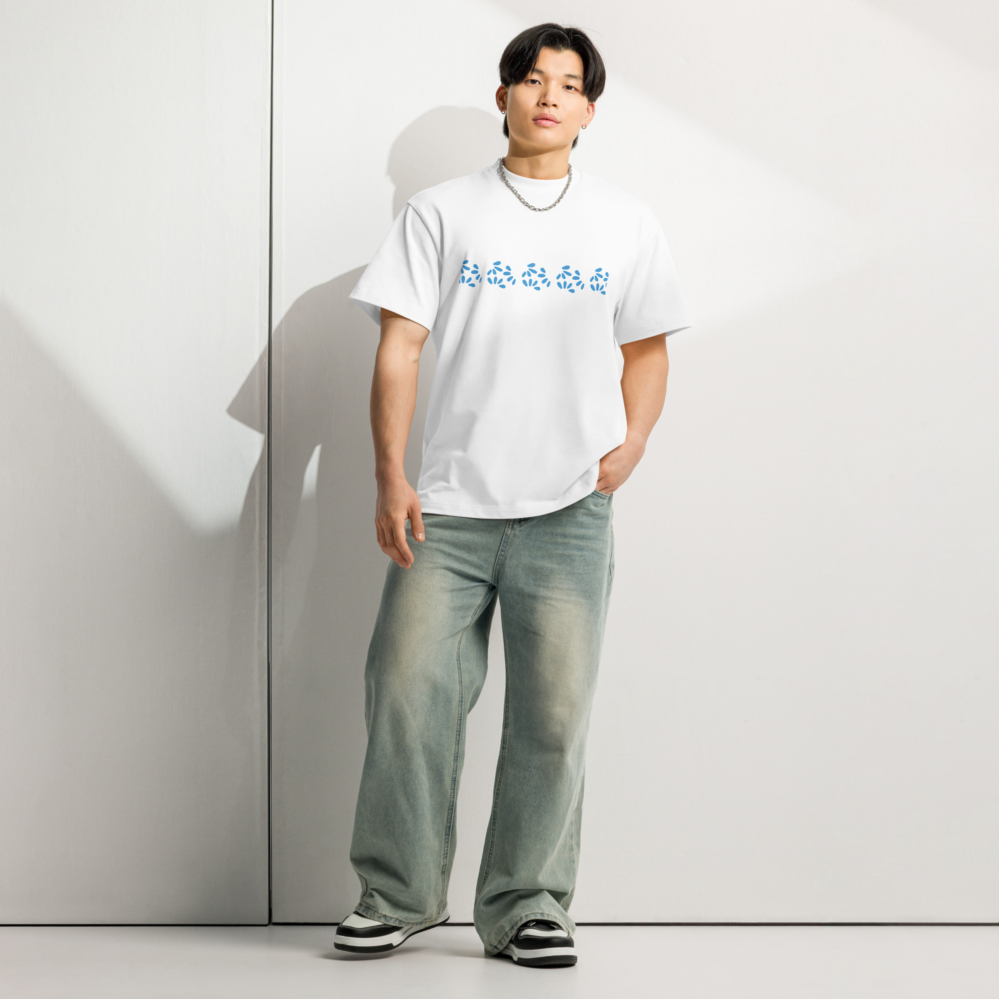 Boxy Fit Abstract Scatter Street Tee