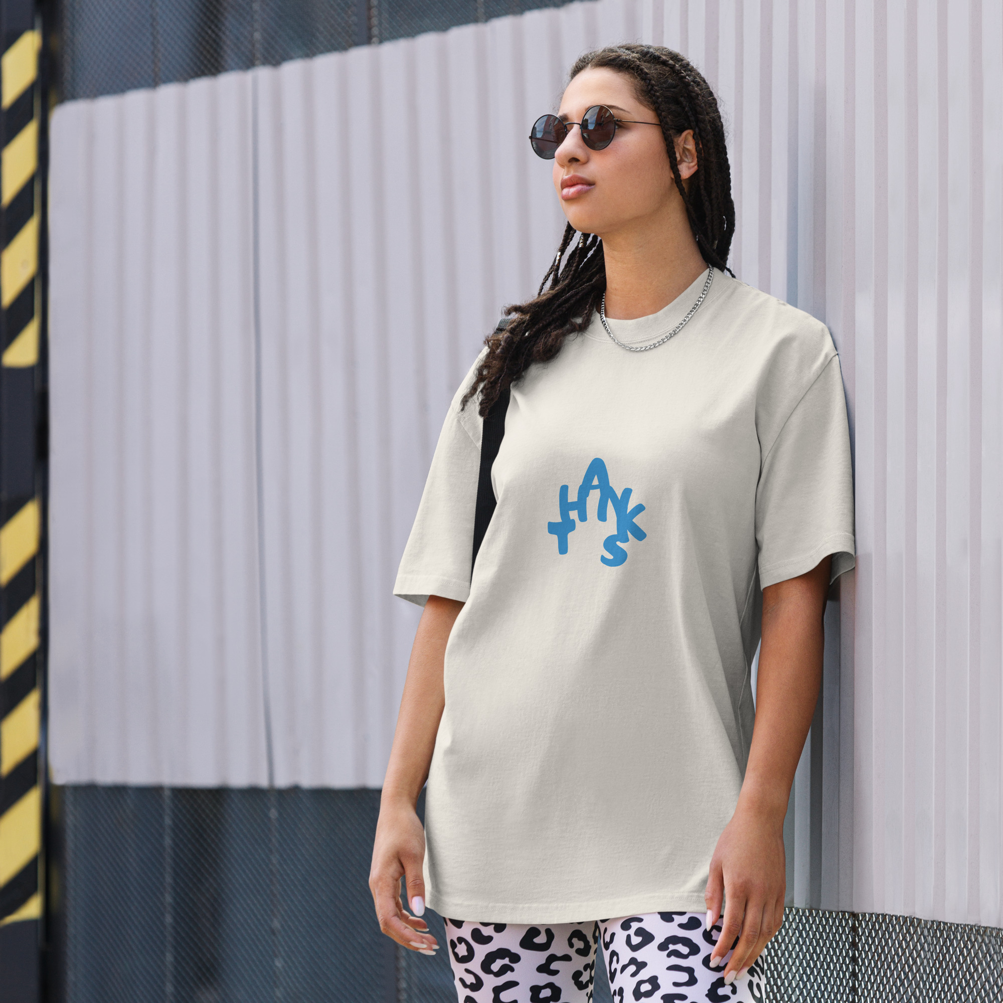 Vintage Style “Thanks” Oversized Tee