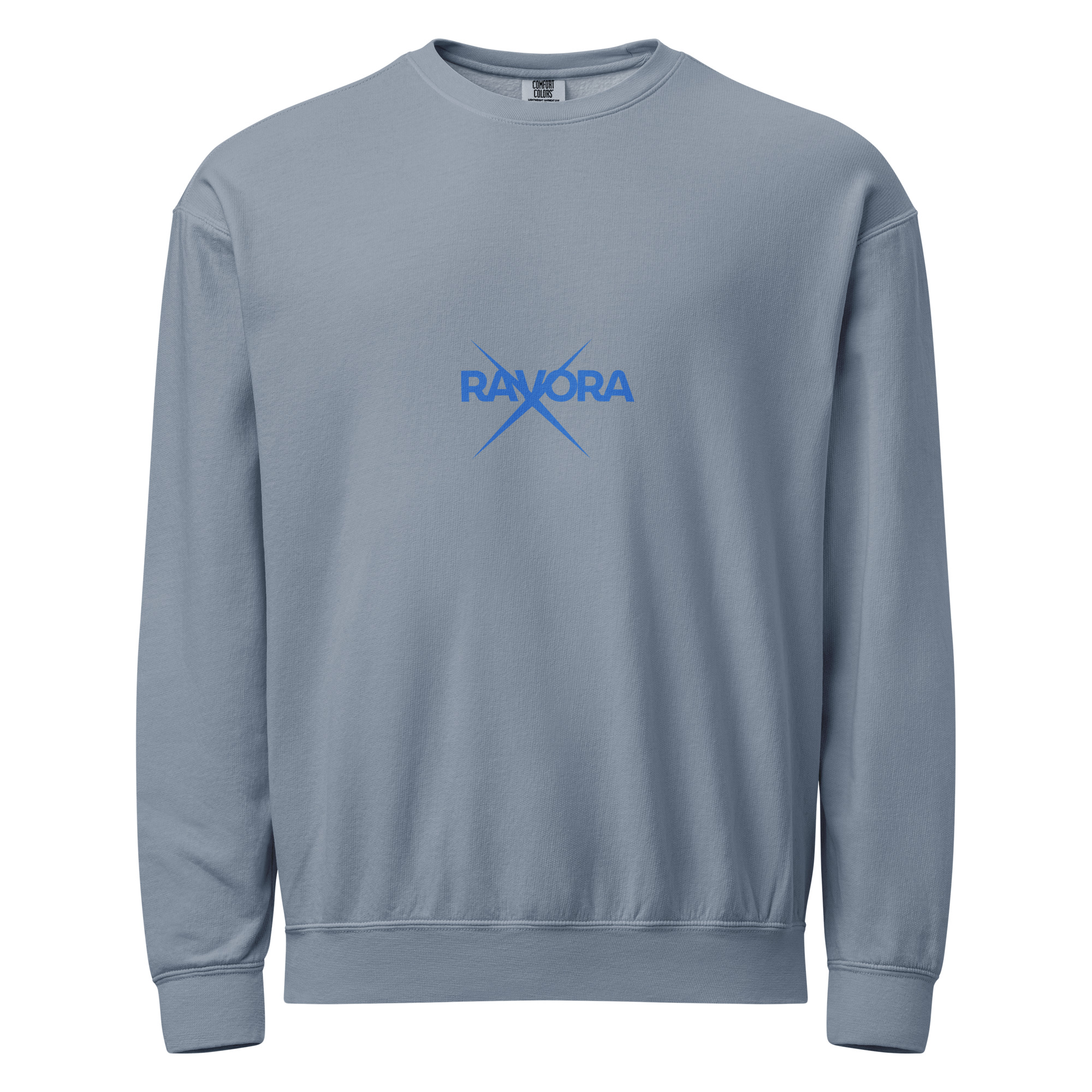 Garment-dyed fleece crewneck sweatshirt