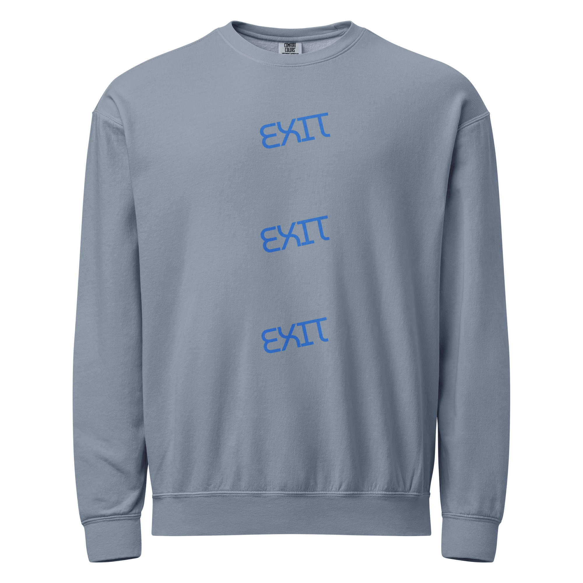 Men's Exit garment-dyed fleece crewneck sweatshirt