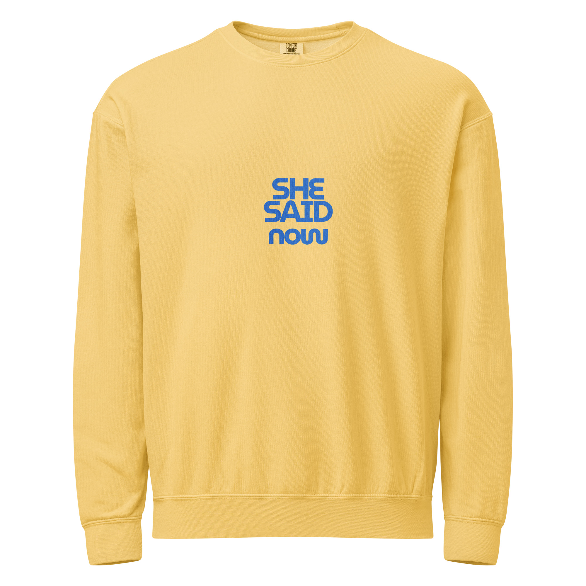 Garment-Dyed Fleece Statement Crew