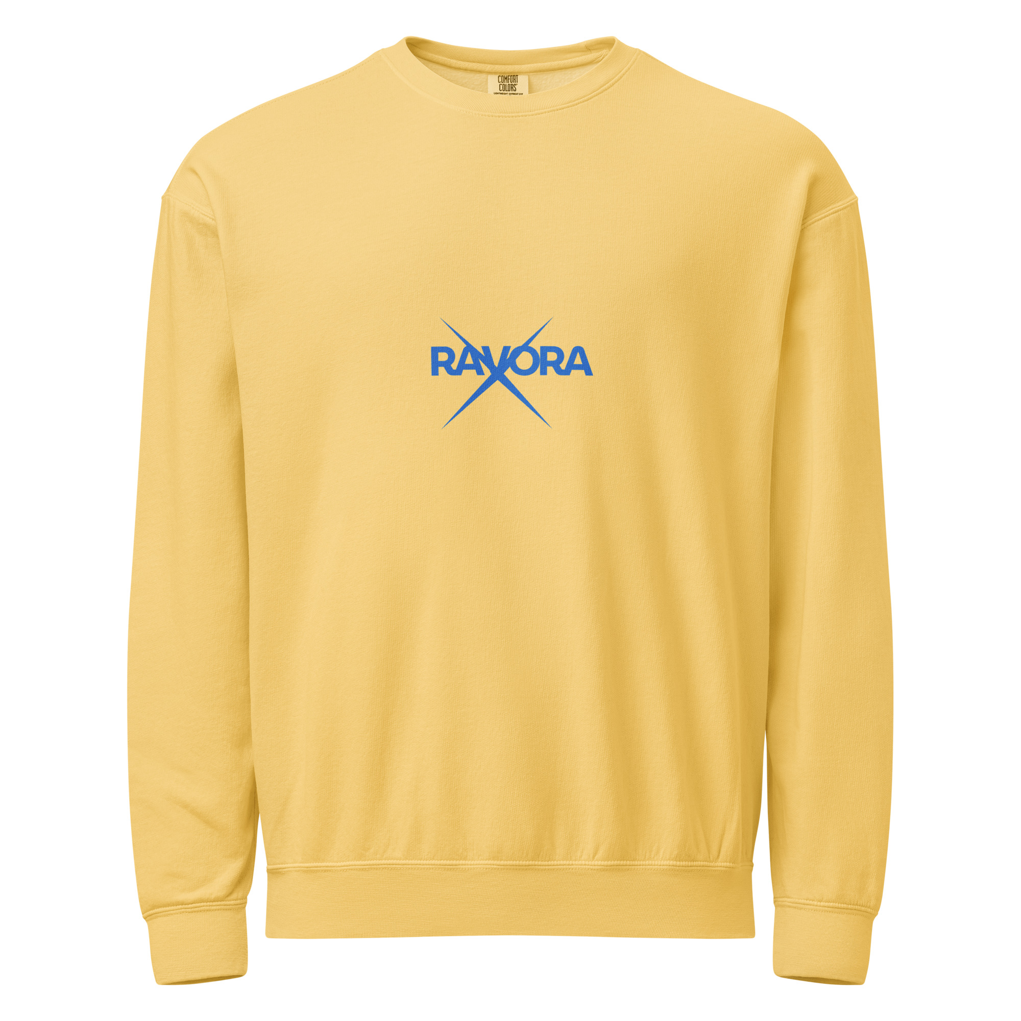Garment-dyed fleece crewneck sweatshirt