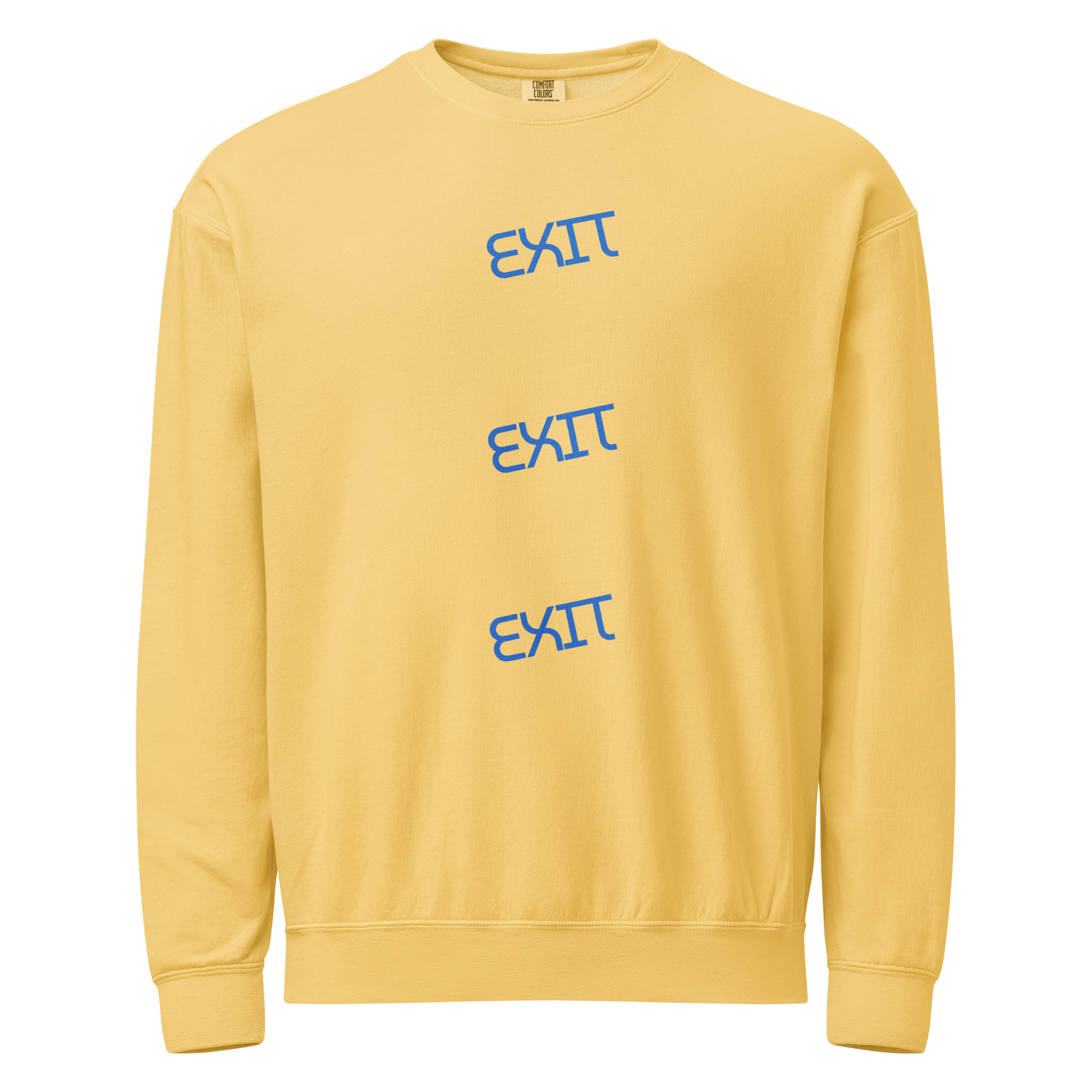 Men's Exit garment-dyed fleece crewneck sweatshirt