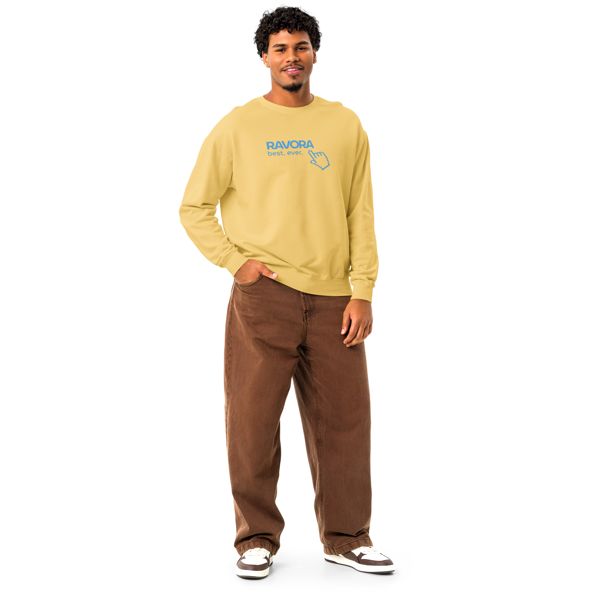 Men’s pigment-dyed fleece sweatshirt