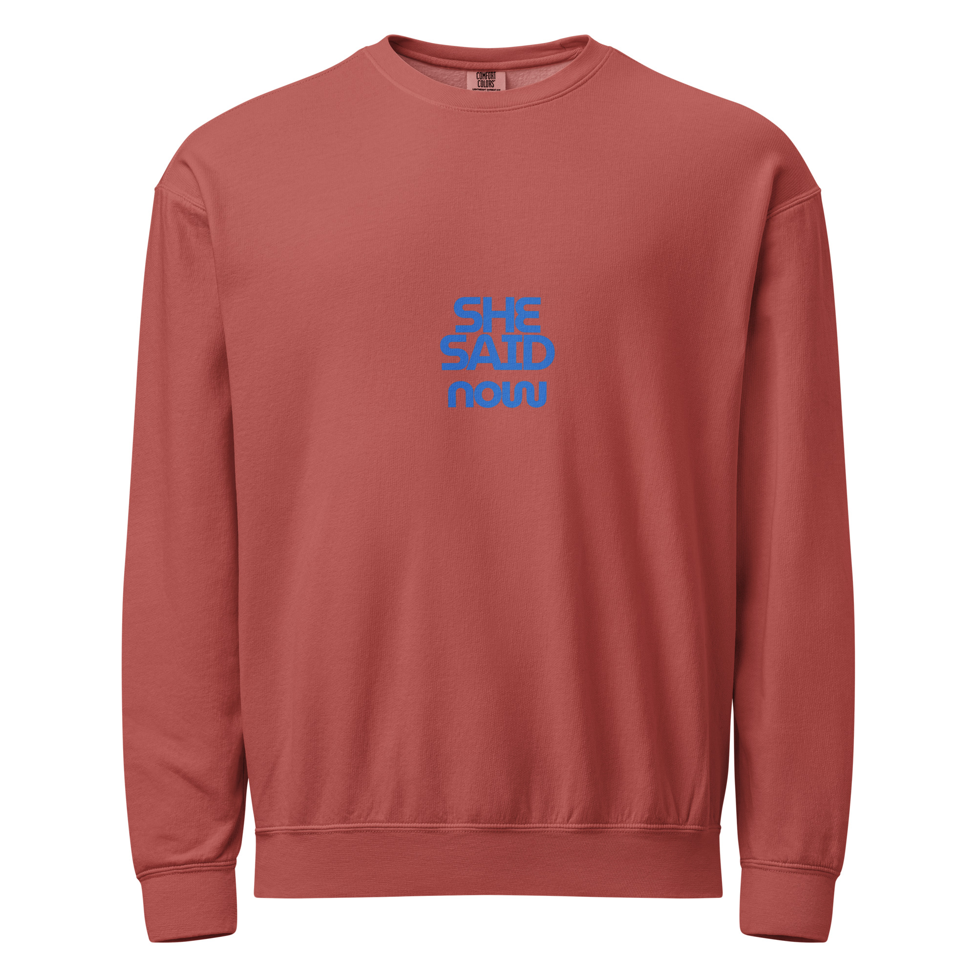 Garment-Dyed Fleece Statement Crew