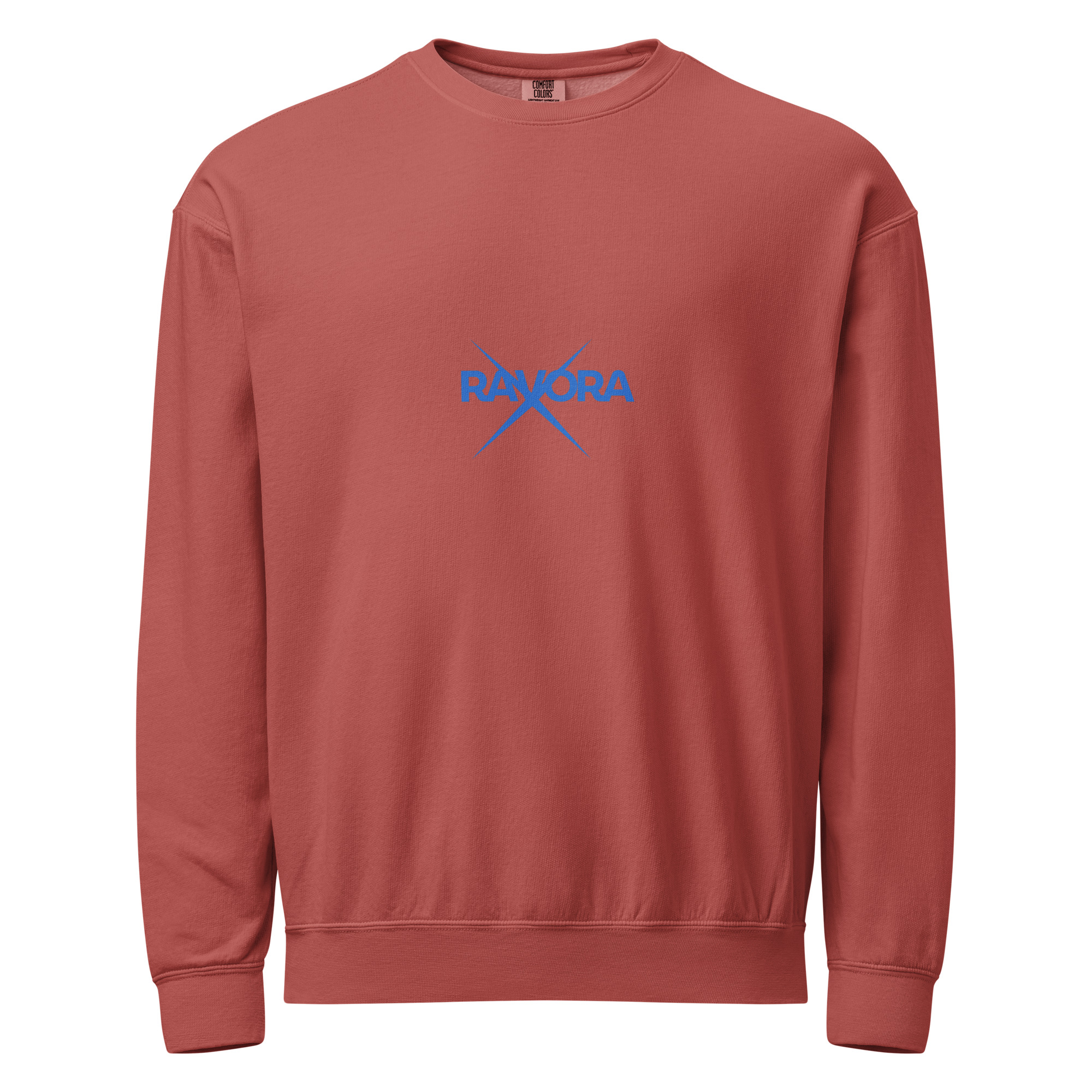 Garment-dyed fleece crewneck sweatshirt
