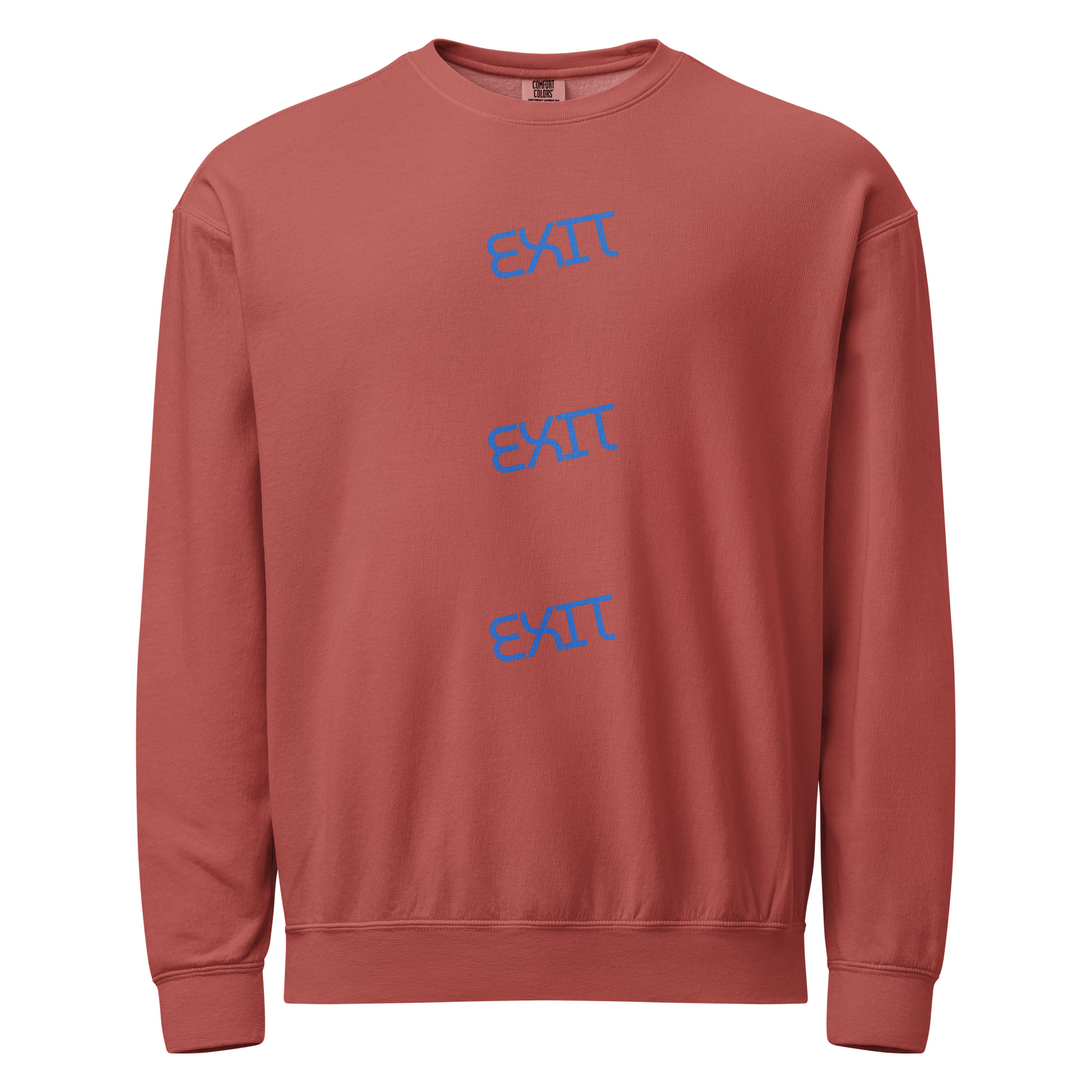 Men's Exit garment-dyed fleece crewneck sweatshirt