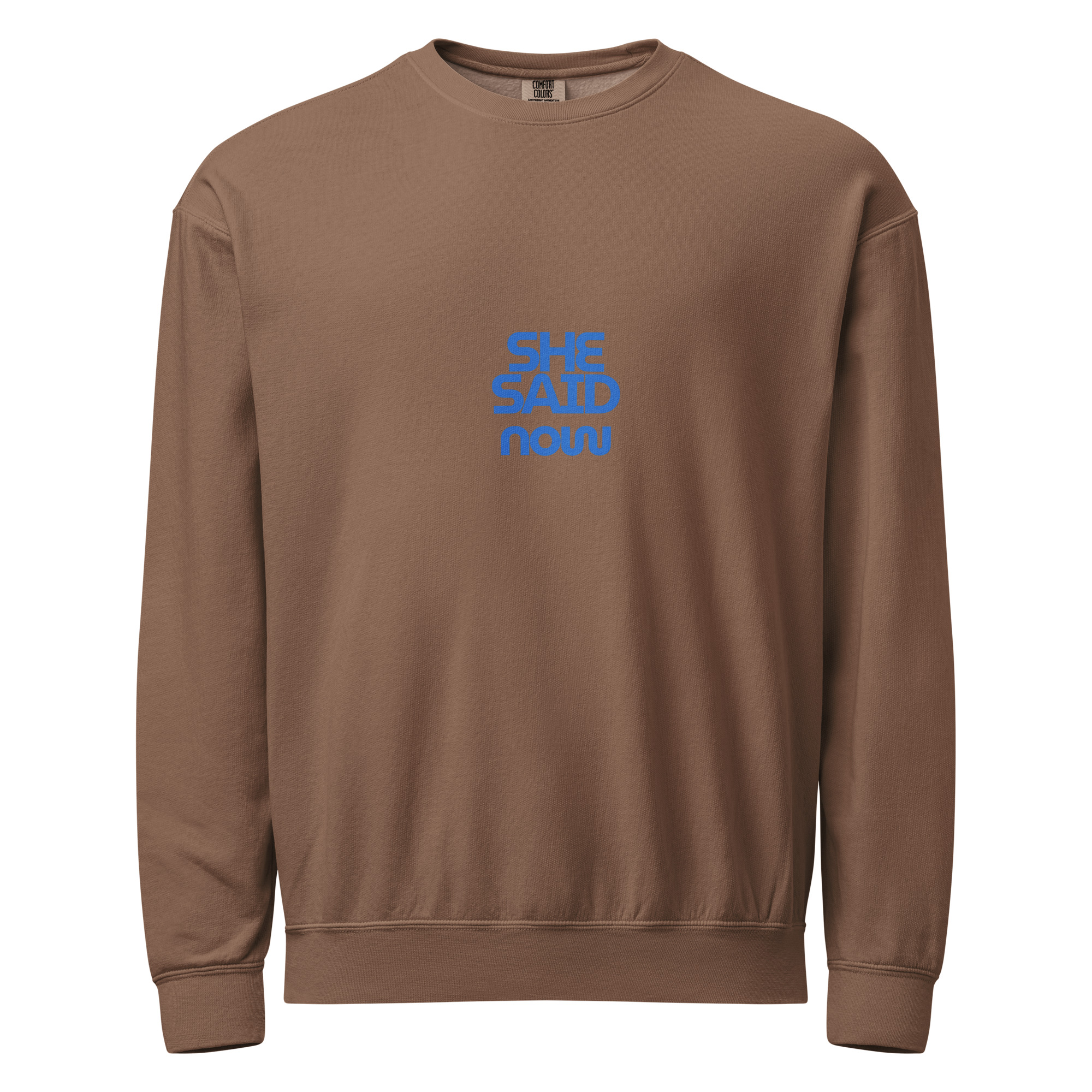 Garment-Dyed Fleece Statement Crew